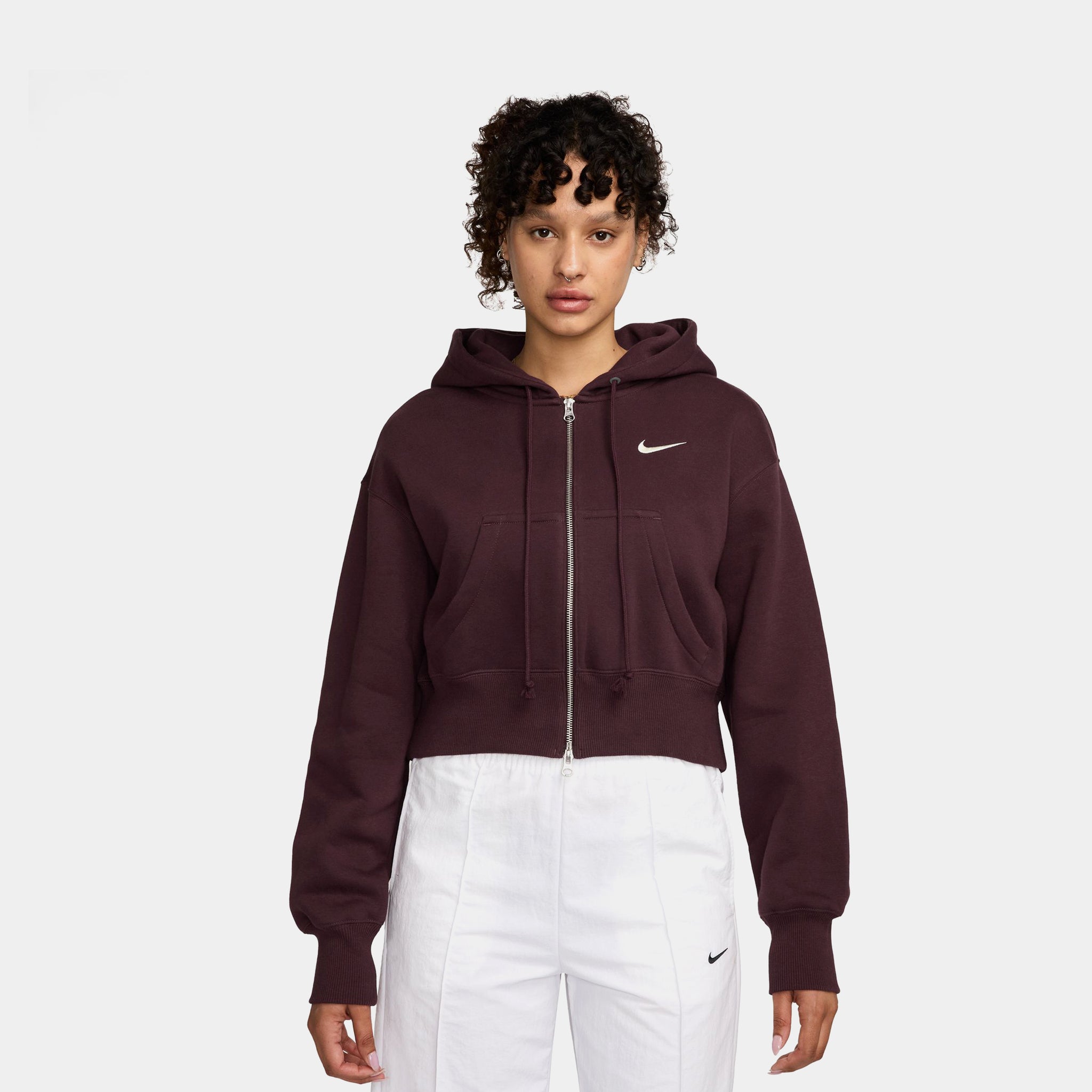 Nike NSW Phoenix Fleece Loose Full Zip Cropped Womens Hoodie