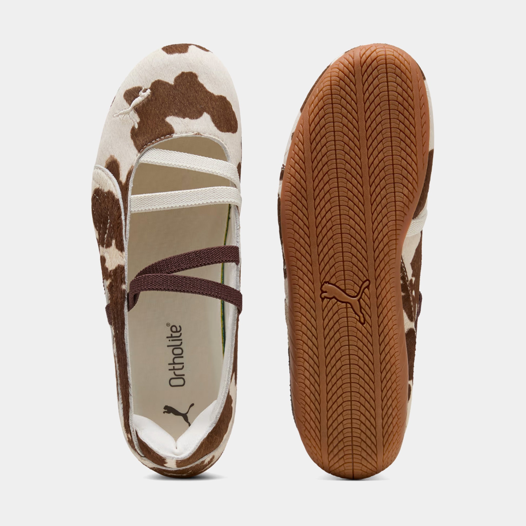 【新品】PUMA SPEEDCAT BALLET COW WNS PUMA Speedcat Ballet Cow Print Womens Lifestyle Shoes Chocolate
