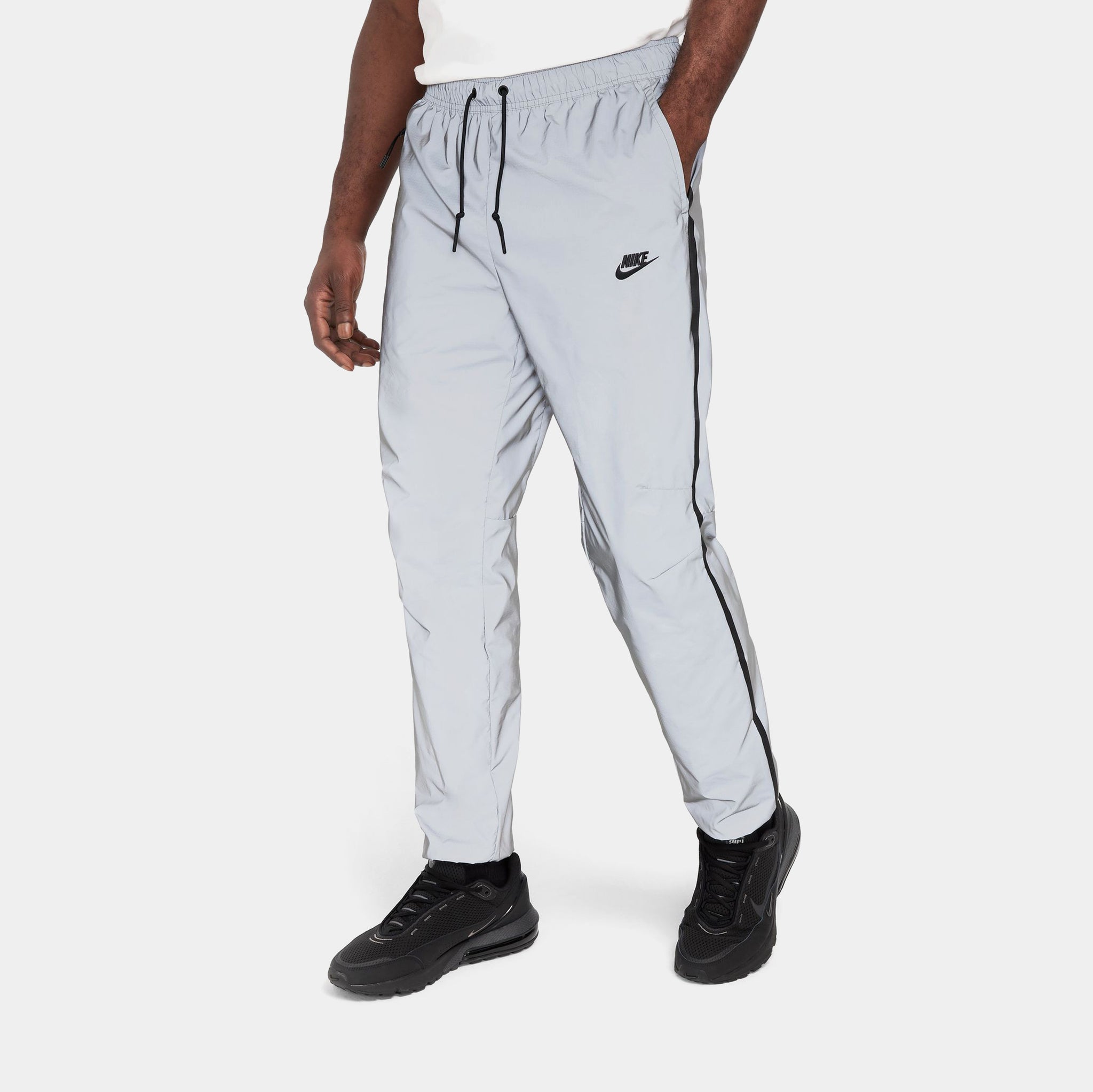 Nike Tech Woven Reflective Mens Pants Reflect Silver Black FZ7587
