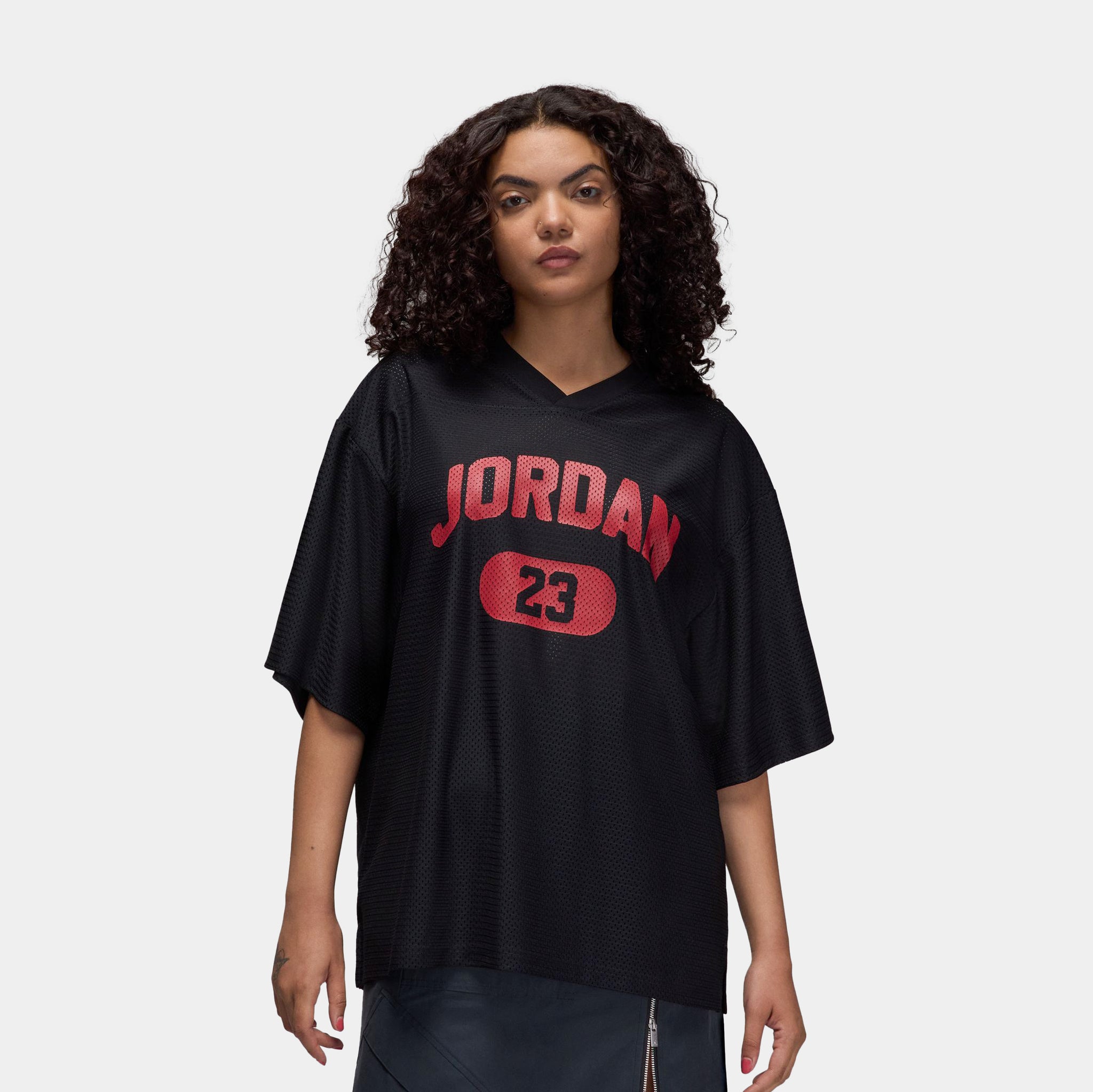 Jordan Brooklyn 23 Mesh Womens Jersey Black Gym Red HQ9222-010