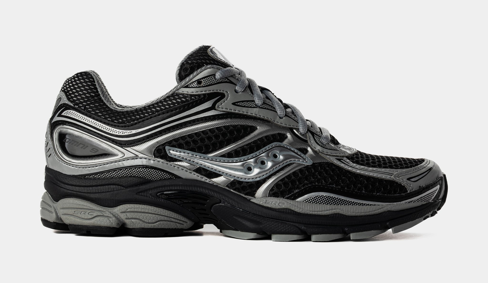 Saucony ProGrid Omni 9 Mens Running Shoes Black Silver  display picture 1