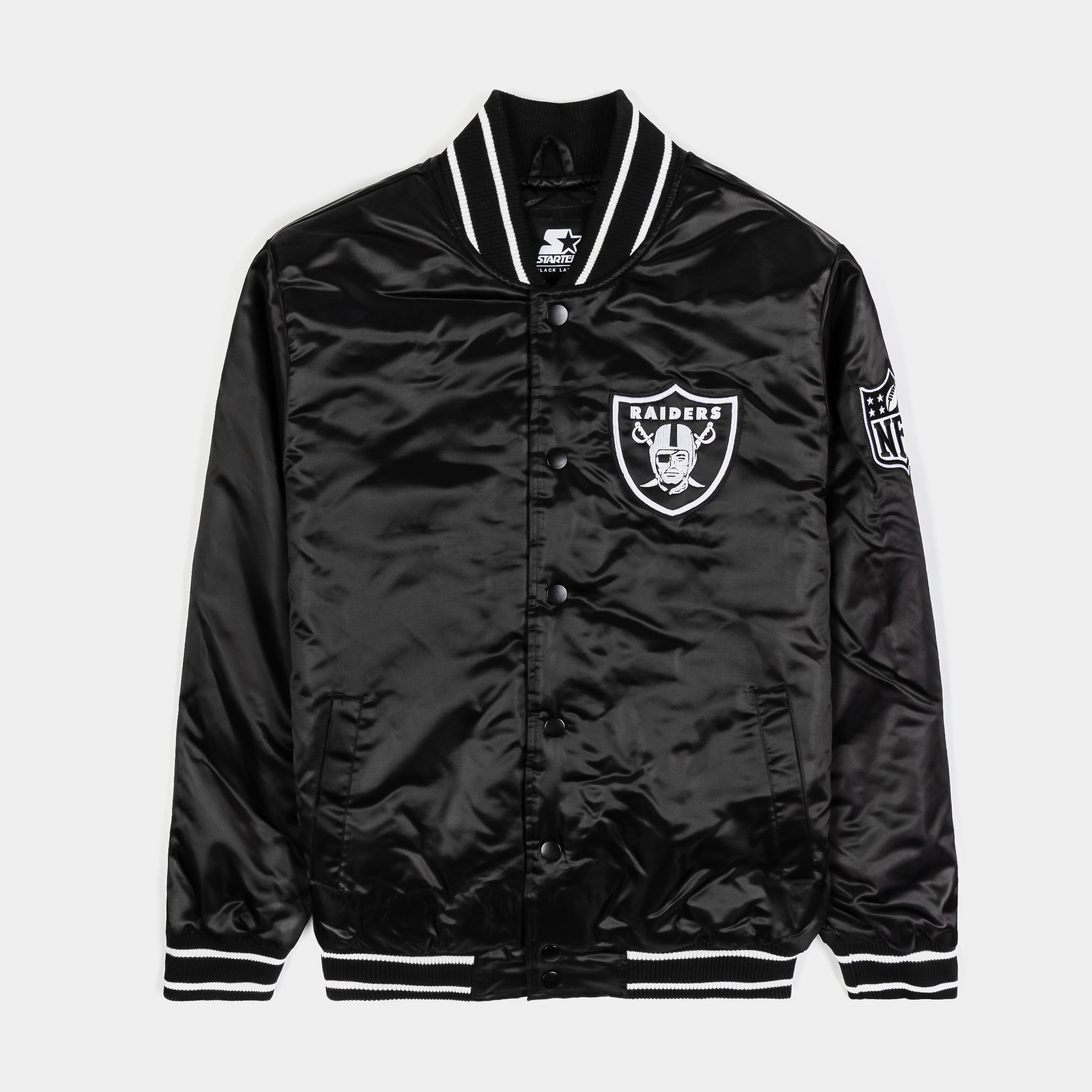 Starter Shoe Palace Exclusive Las Vegas Raiders Satin Bomber Mens
