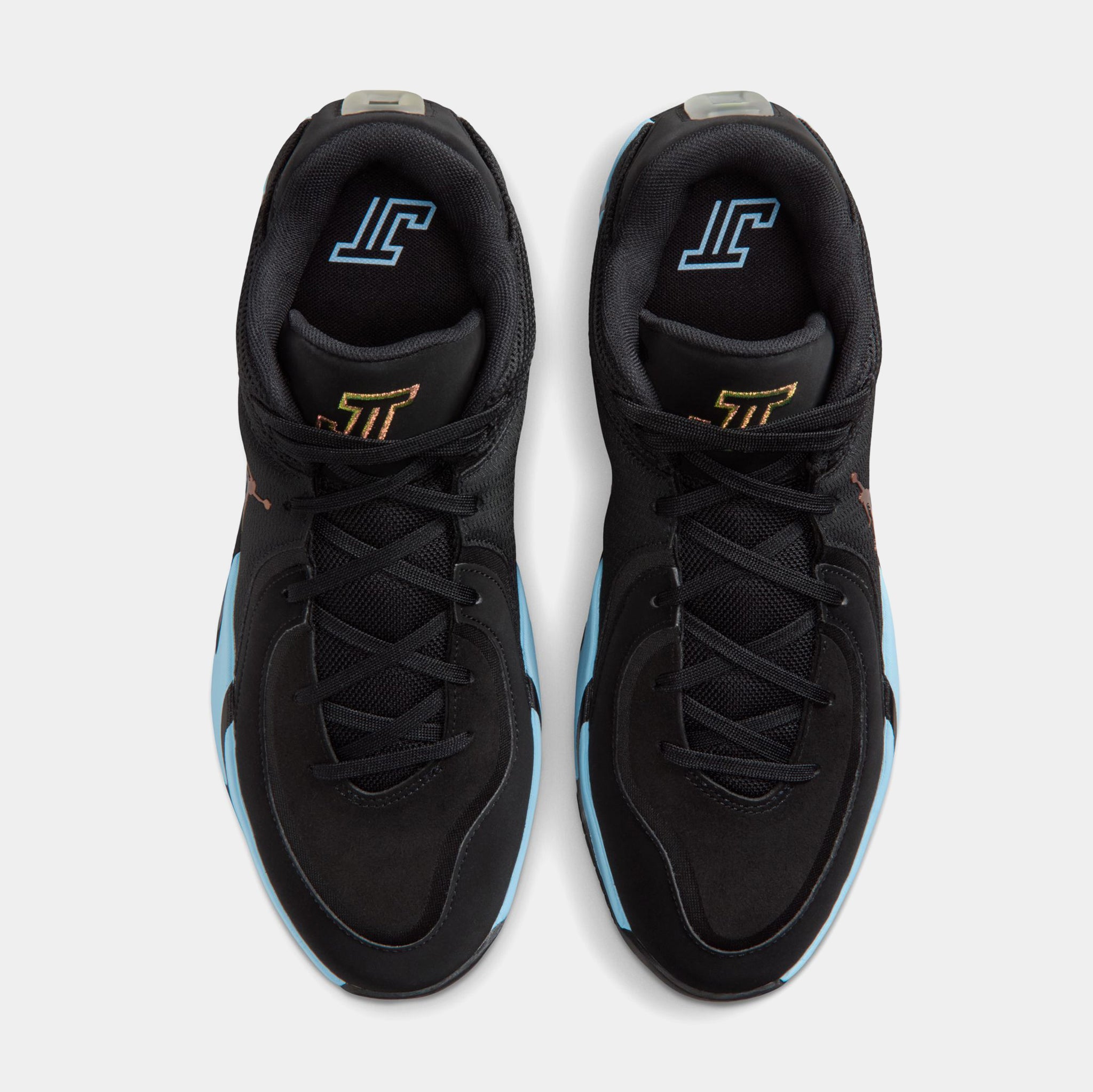 Jordan Tatum 4 Black And Ice Blue Mens Basketball Shoes Black Ice