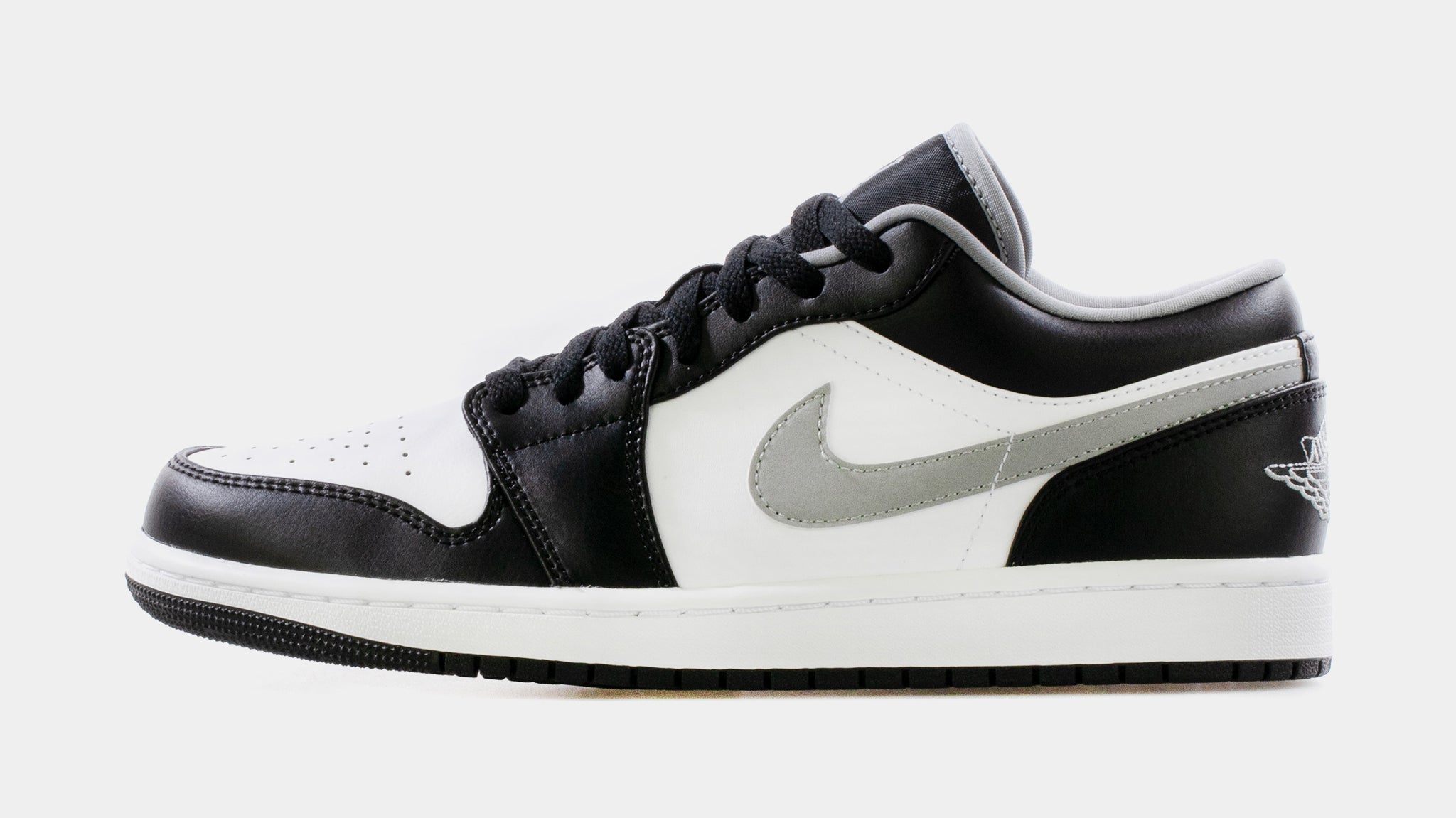 Jordan Air Jordan 1 Low Mens Lifestyle Shoes Black White Particle