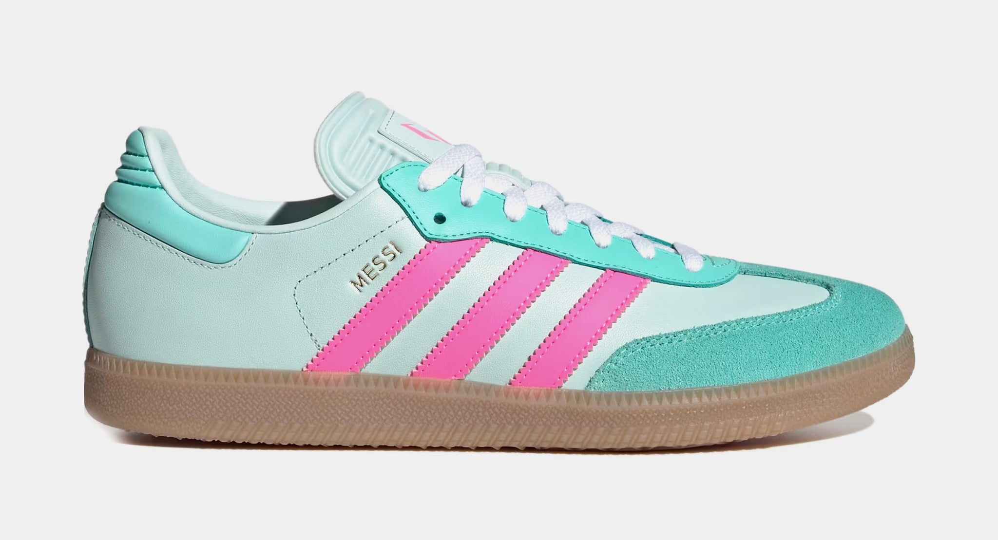 adidas Samba Messi Mens Lifestyle Shoes Halo Mint Lucid Pink Gum