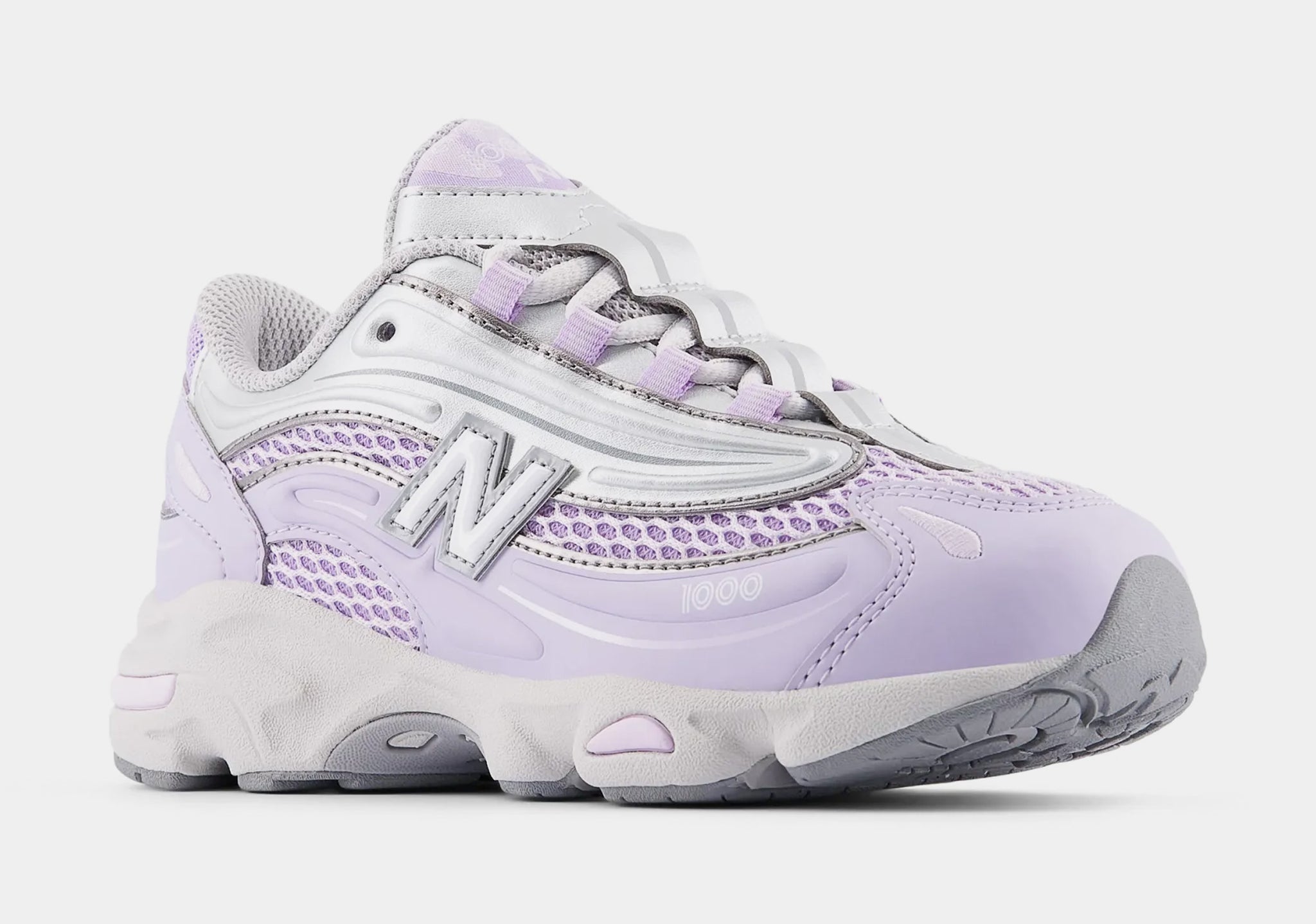 New Balance 1000 Preschool Running Shoes Bright Lavender Light Silver