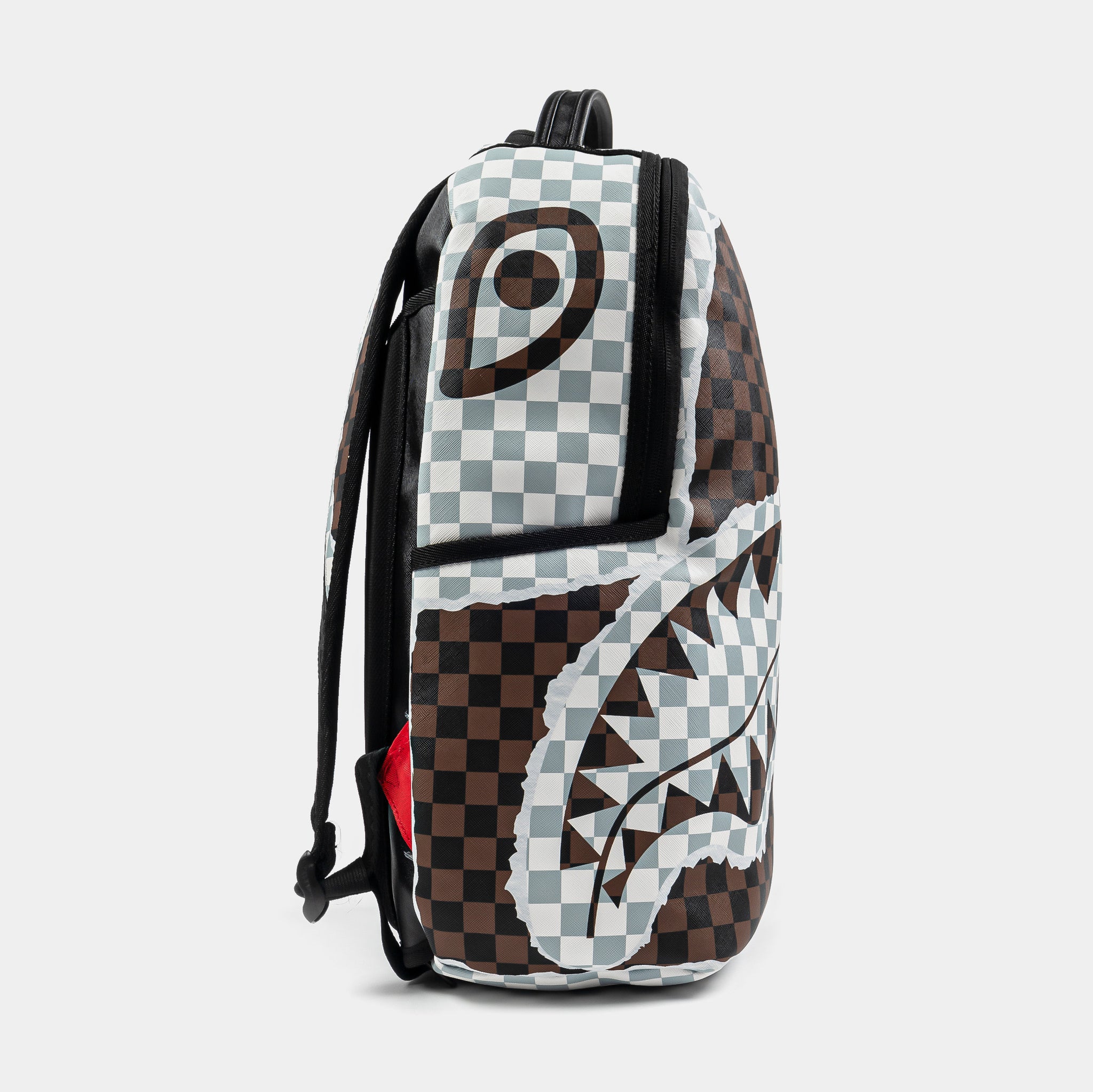 Sprayground Tear Away Checkered Mens Backpack Cream Brown