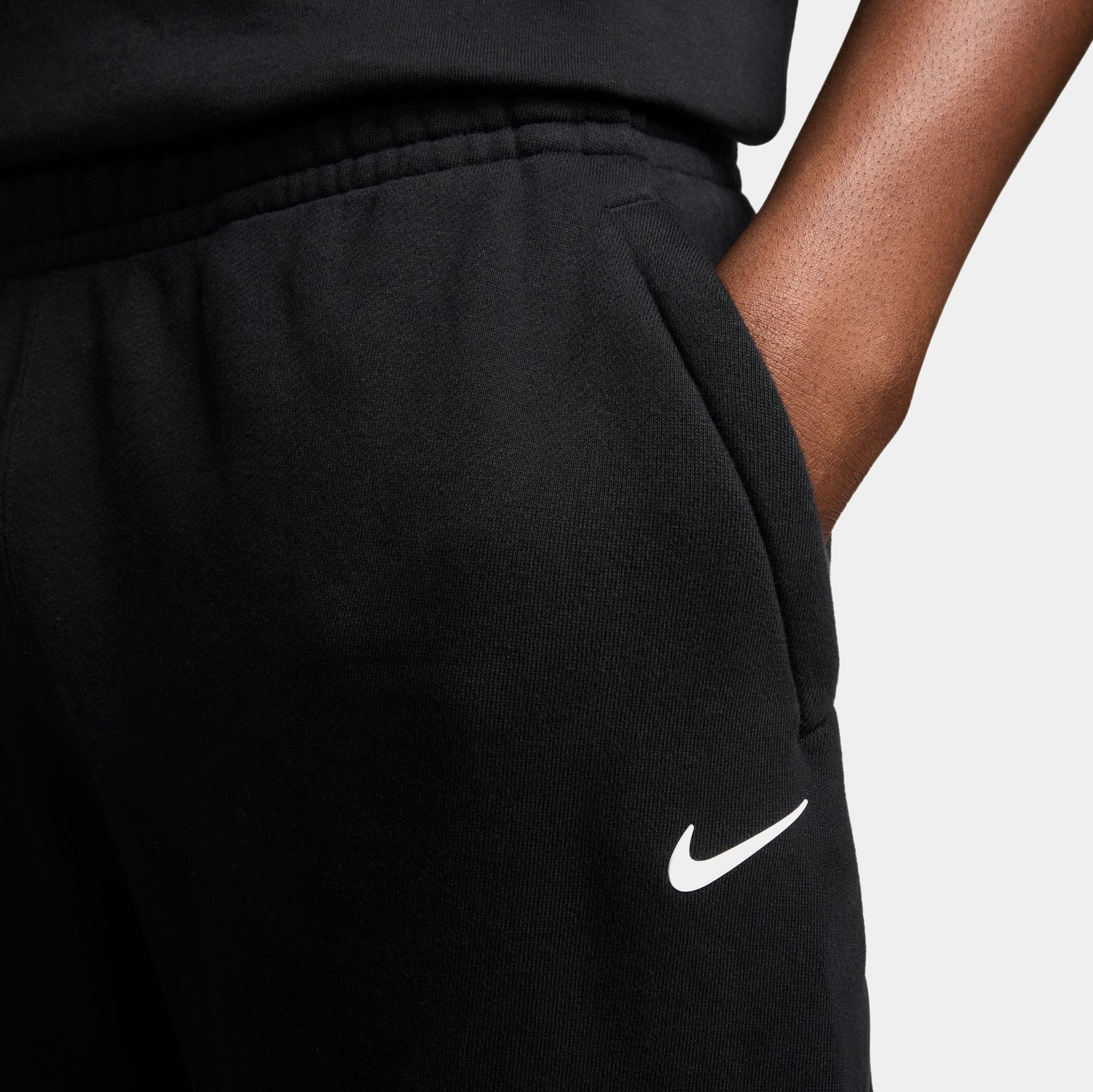 Nike Nocta Fleece CS Open Hem Mens Sweatpants Black Black White