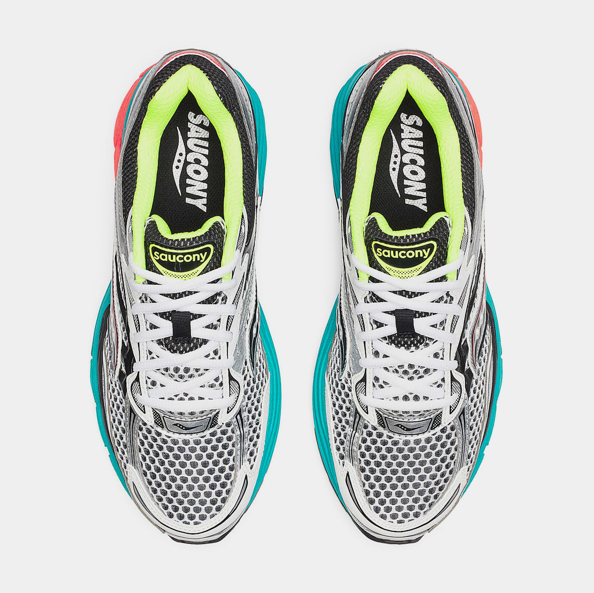 Saucony ProGrid Omni 9 Mens Running Shoes Silver Teal S70739-27