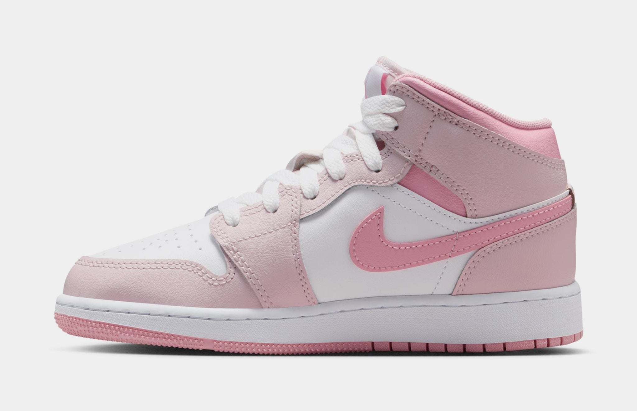 Jordan Air Jordan 1 Mid Grade School Lifestyle Shoes Pearl Pink Medium ...