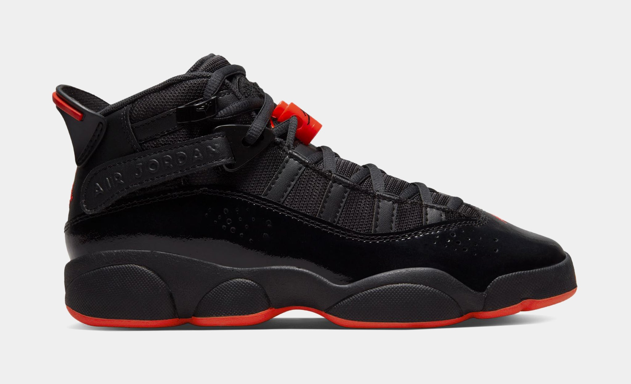 Jordan Air Jordan 6 Rings Grade School Basketball Shoes Black Infrared ...