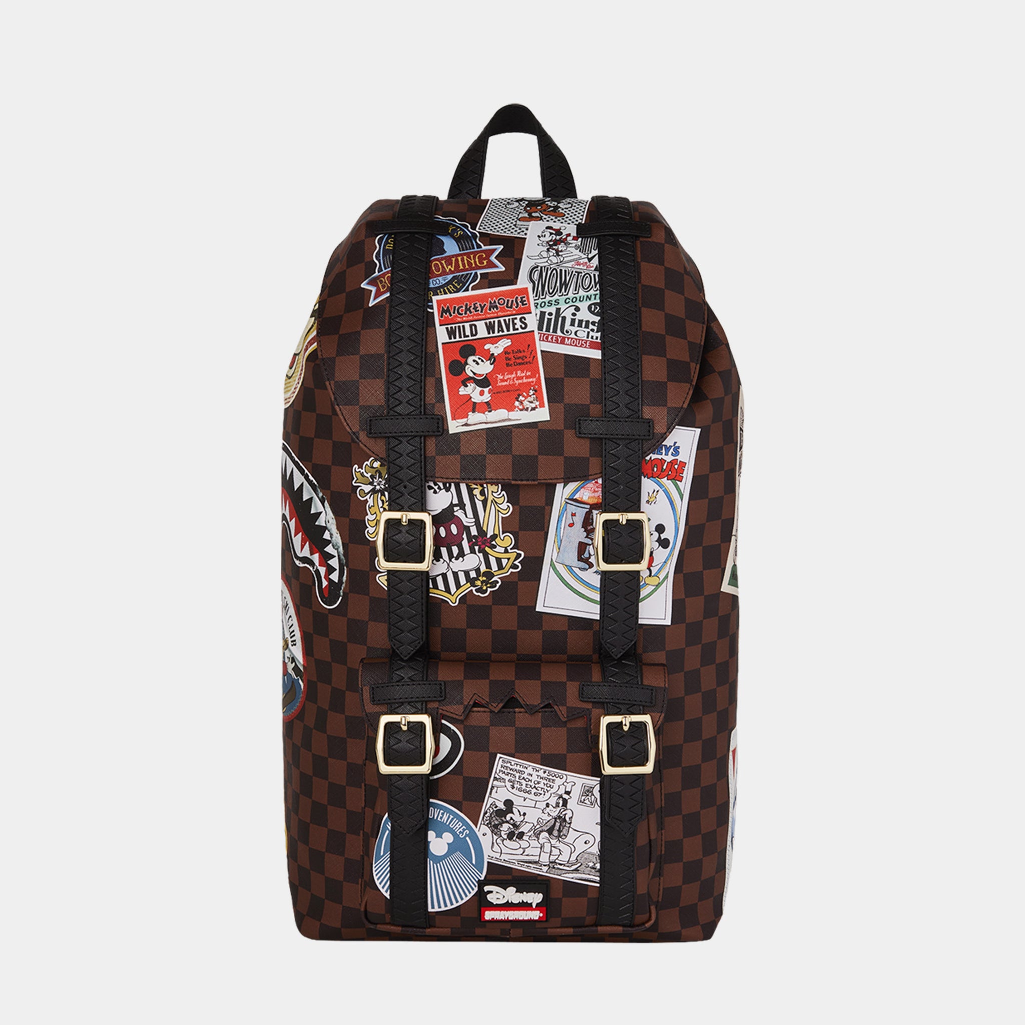 Sprayground Mickey Mouse Global Mogul Hills Mens Backpack Brown 