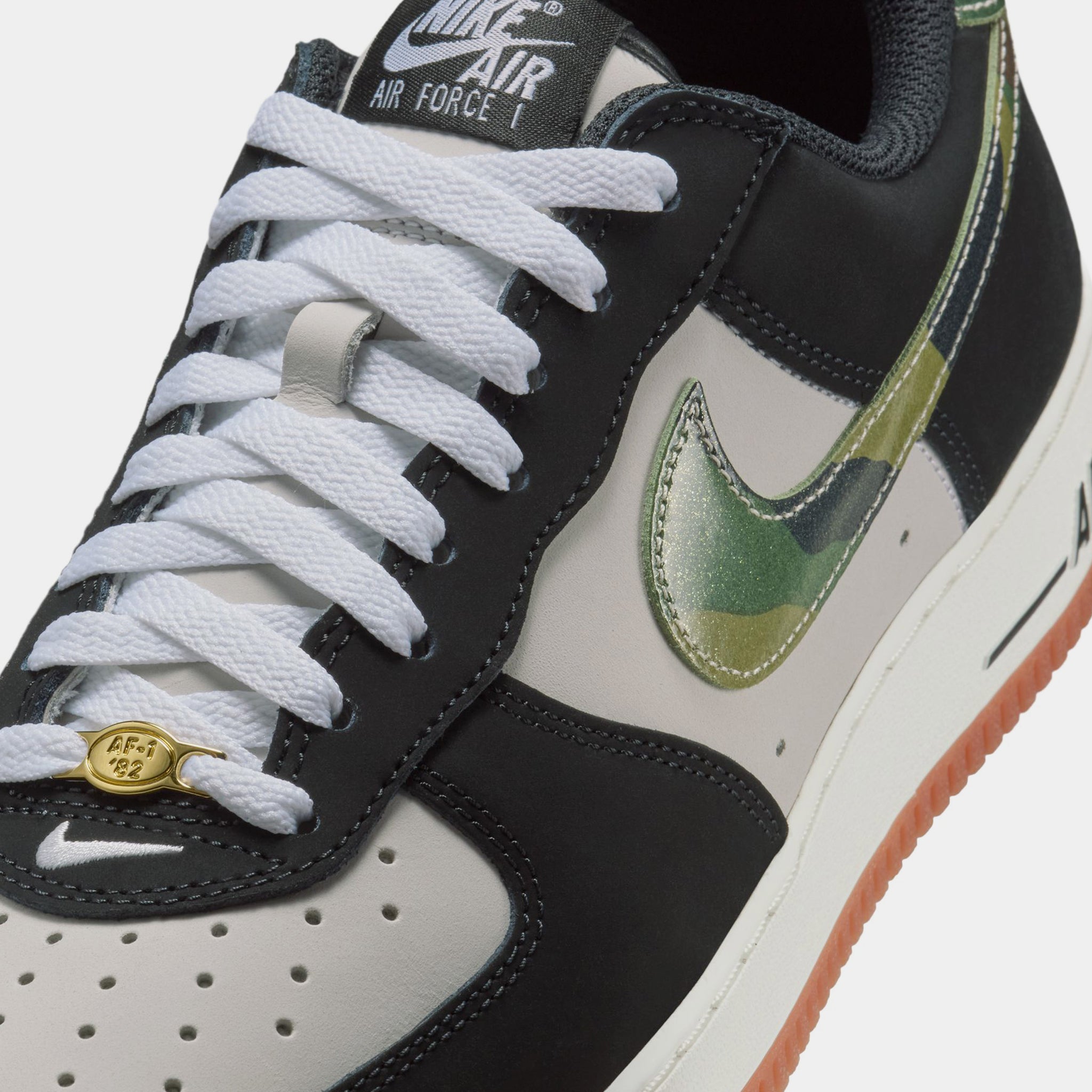 Nike Air Force Low Camo Swoosh Mens Lifestyle Shoes White Gum