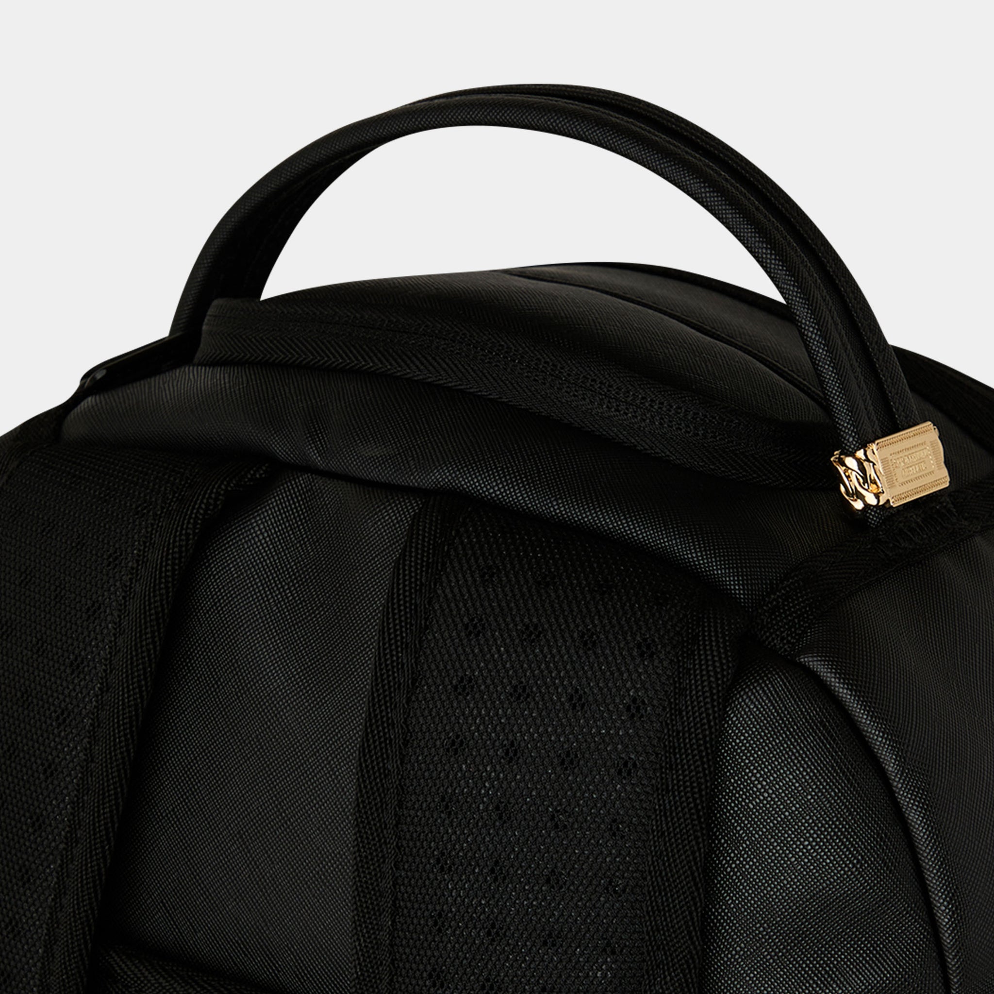 Sprayground Blacked Out Embossed Gold Tooth Mens Backpack Black Gold 910B9325NSZ – Shoe Palace