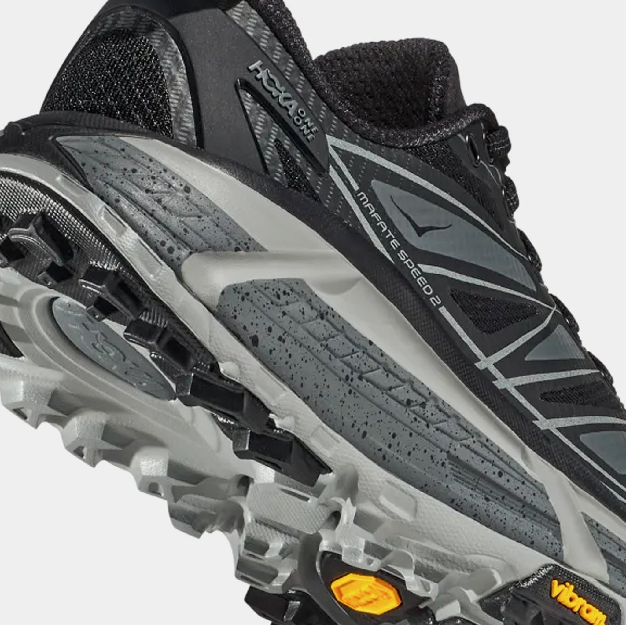 Hoka Mafate Speed 2 Mens Running Shoes Black Castlerock  display picture 2