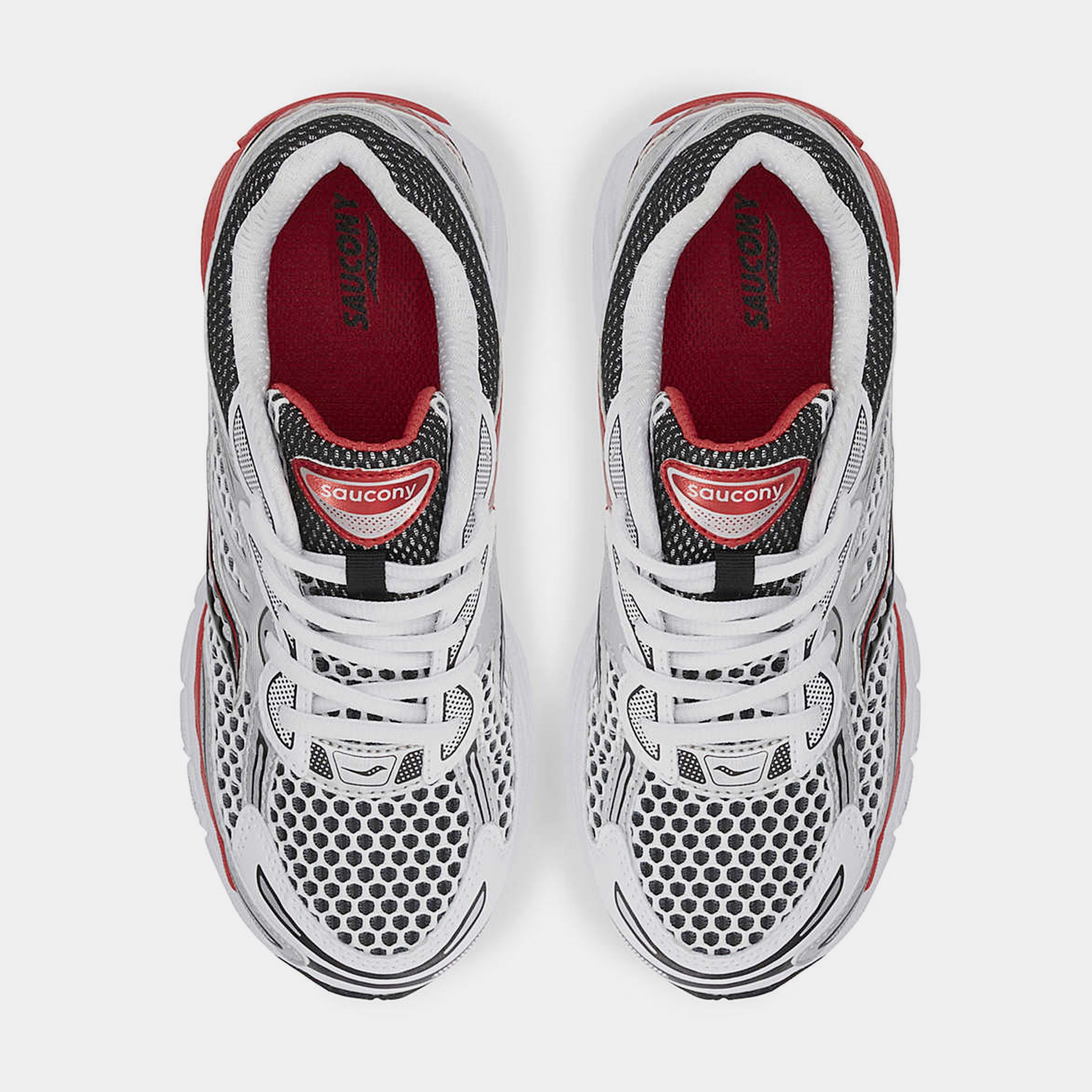Saucony Omni 9 Grade School Running Shoes White Red SY225B03