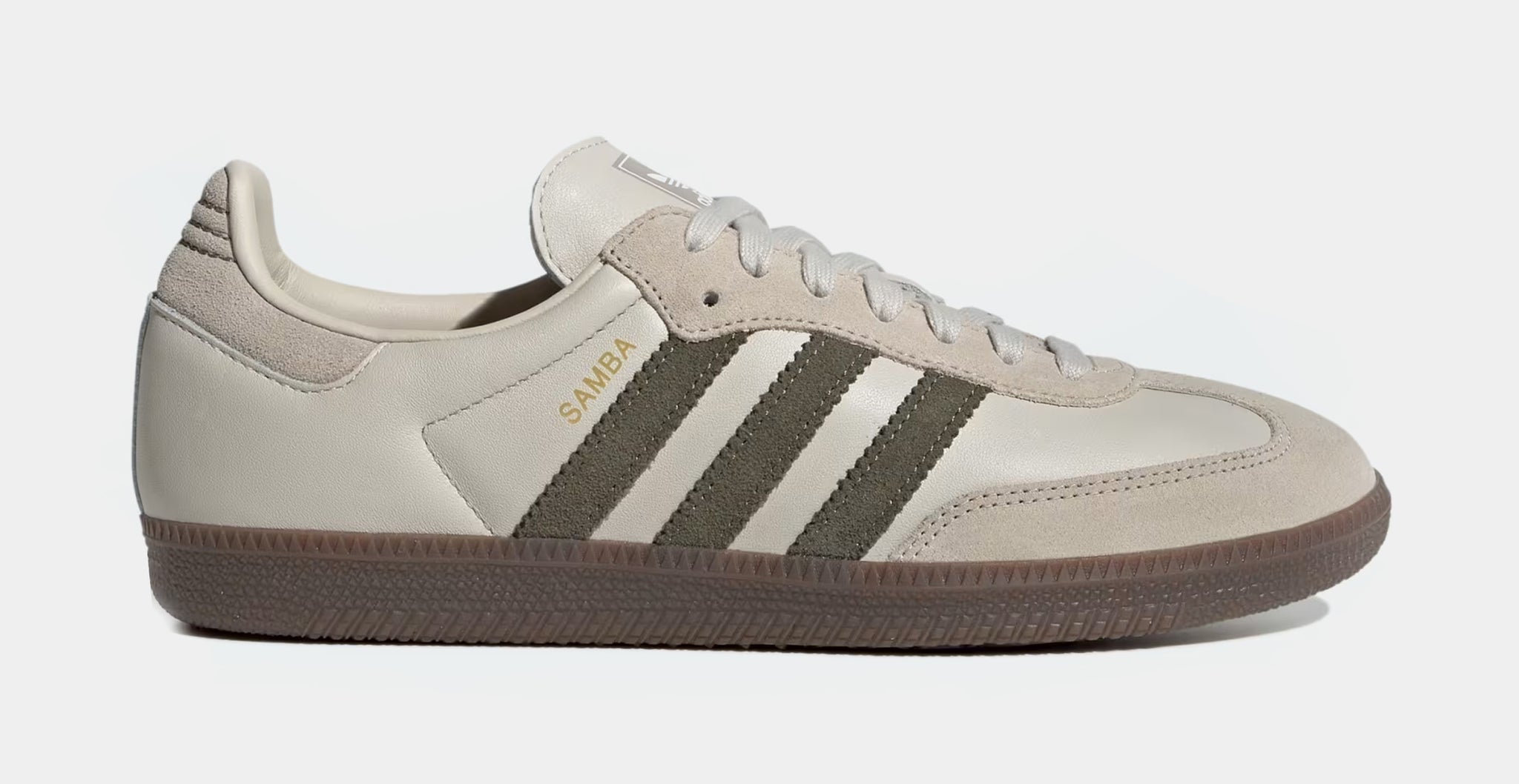 adidas Samba OG Shoes - Men's - Alumina / Medium Dark Khaki / Gum - 7.5 adidas Samba OG Shoes - Men's - Alumina / Medium Dark Khaki / Gum - 7.5