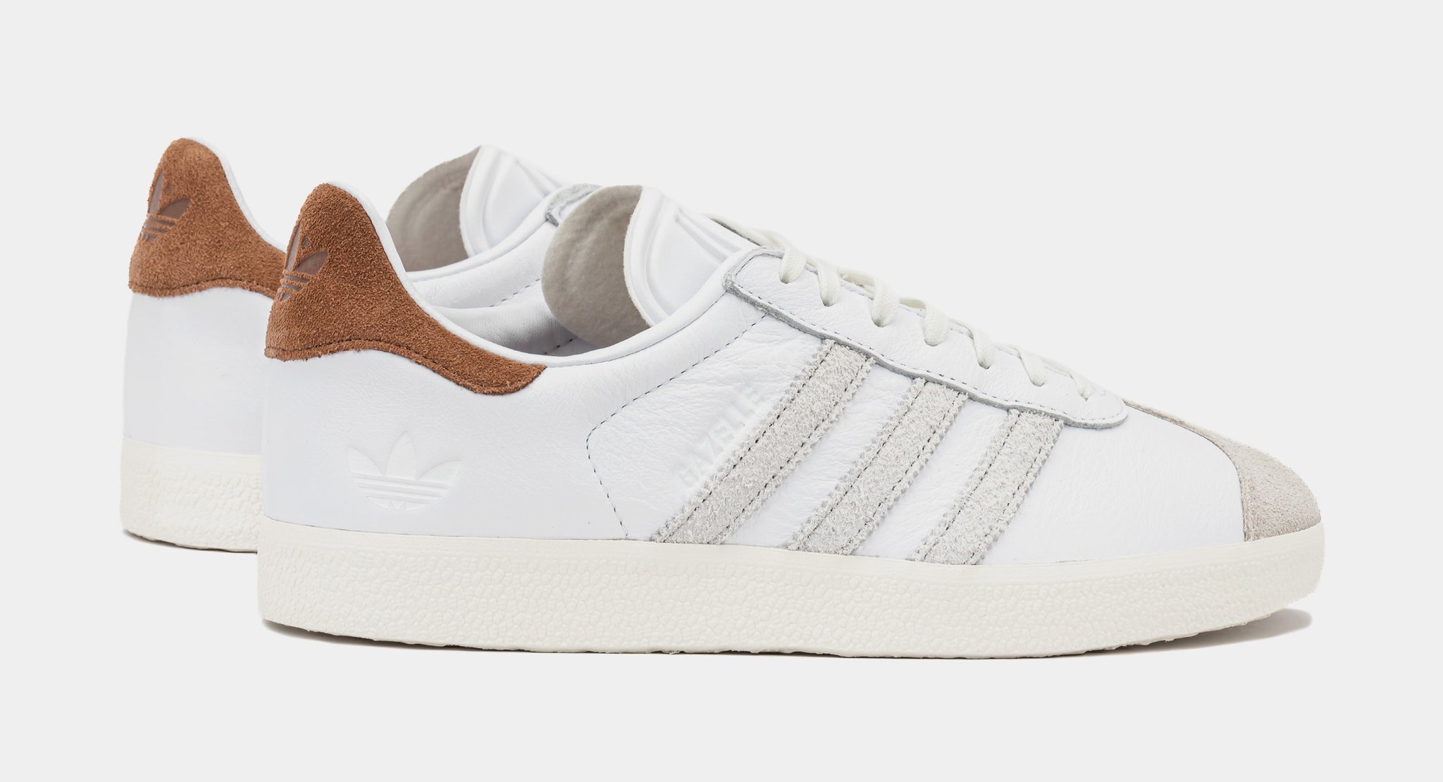 adidas Shoe Palace Exclusive Gazelle Mens Lifestyle Shoes White Brown IF4600 adidas Shoe Palace Exclusive Gazelle Mens Lifestyle Shoes White Brown IF4600