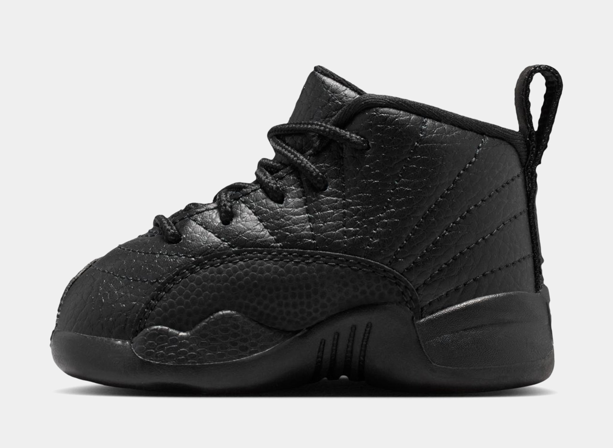 Jordan Air Jordan 12 Retro Bloodline Infant Toddler Shoes Black 