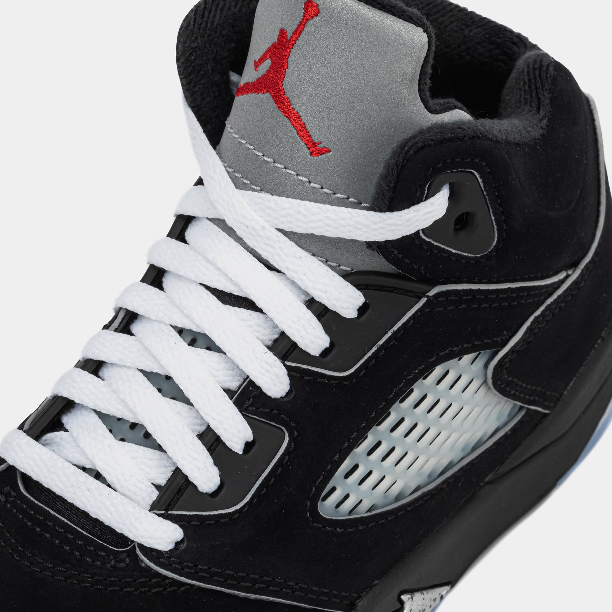 Black Metallic Jordan Fire Red Lace Locks Jordan Retro Lace Locks