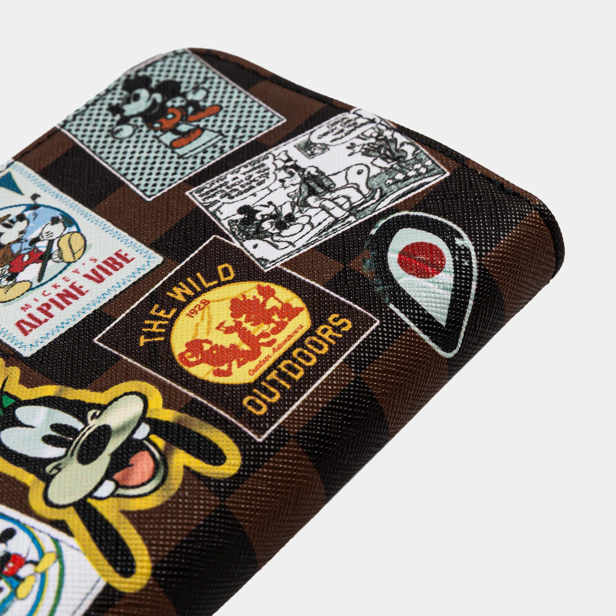 Sprayground Mickey Mouse Global Mogul Mens Wallet Brown White