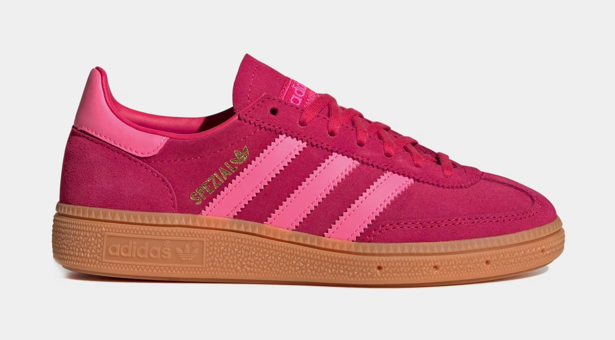 adidas Handball Spezial Grade School Lifestyle Shoes Ruby Red Lucid Pink  Gum JP7999 – Shoe Palace