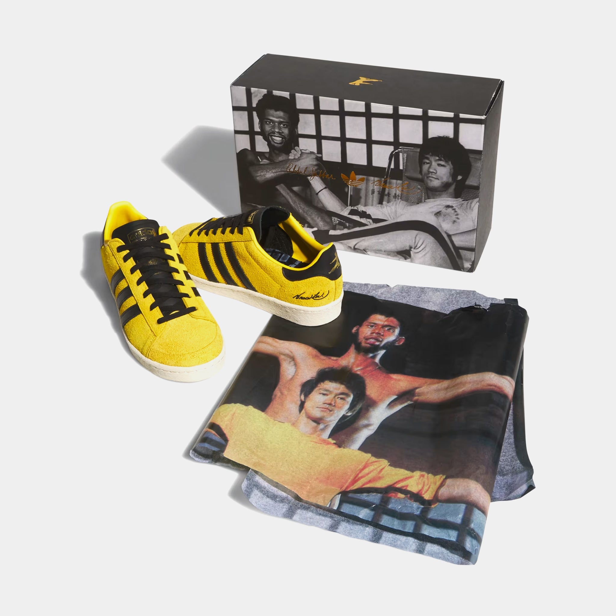 la gear kareem abdul jabbar adidas Jabbar Lo x Bruce Lee Shoes - Men's - Beige / Core Black / White