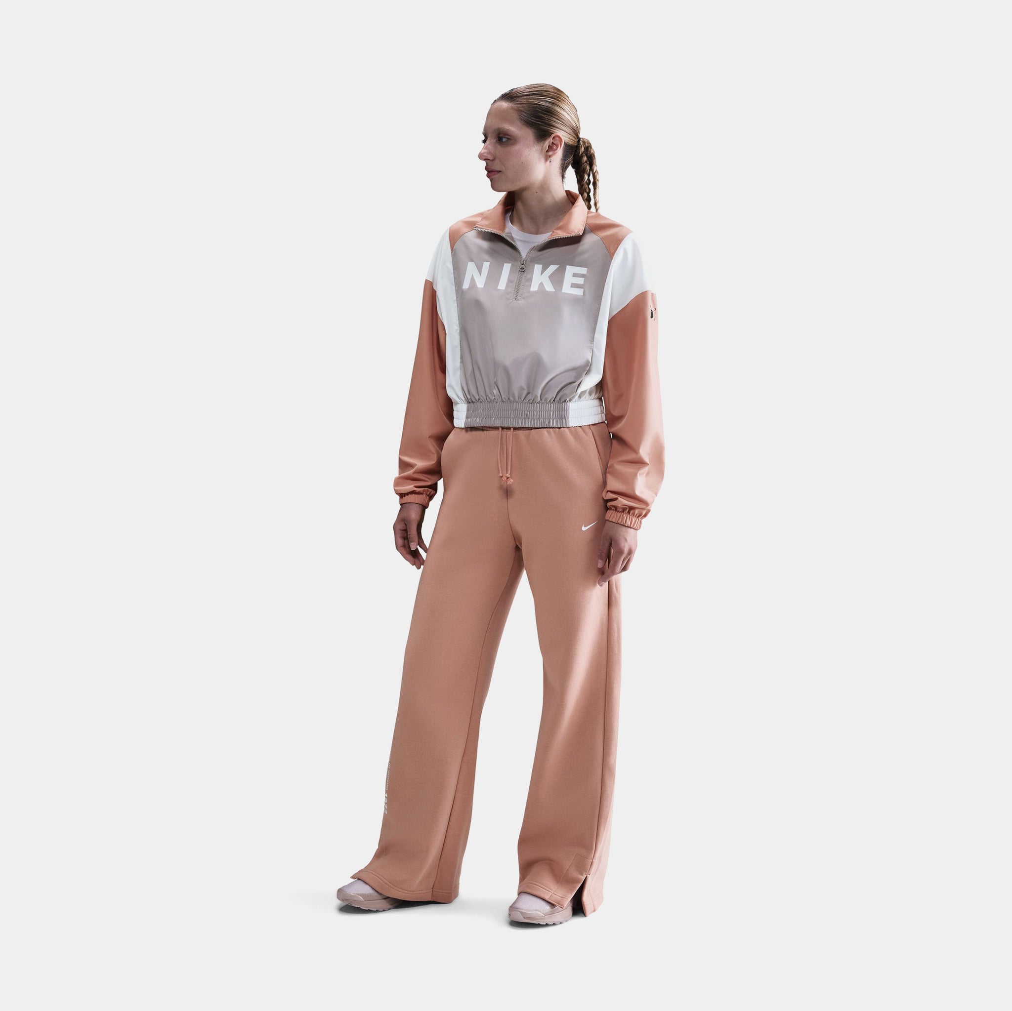 Nike Classic Woven Lightweight 1 4 Zip Womens Jacket College Grey