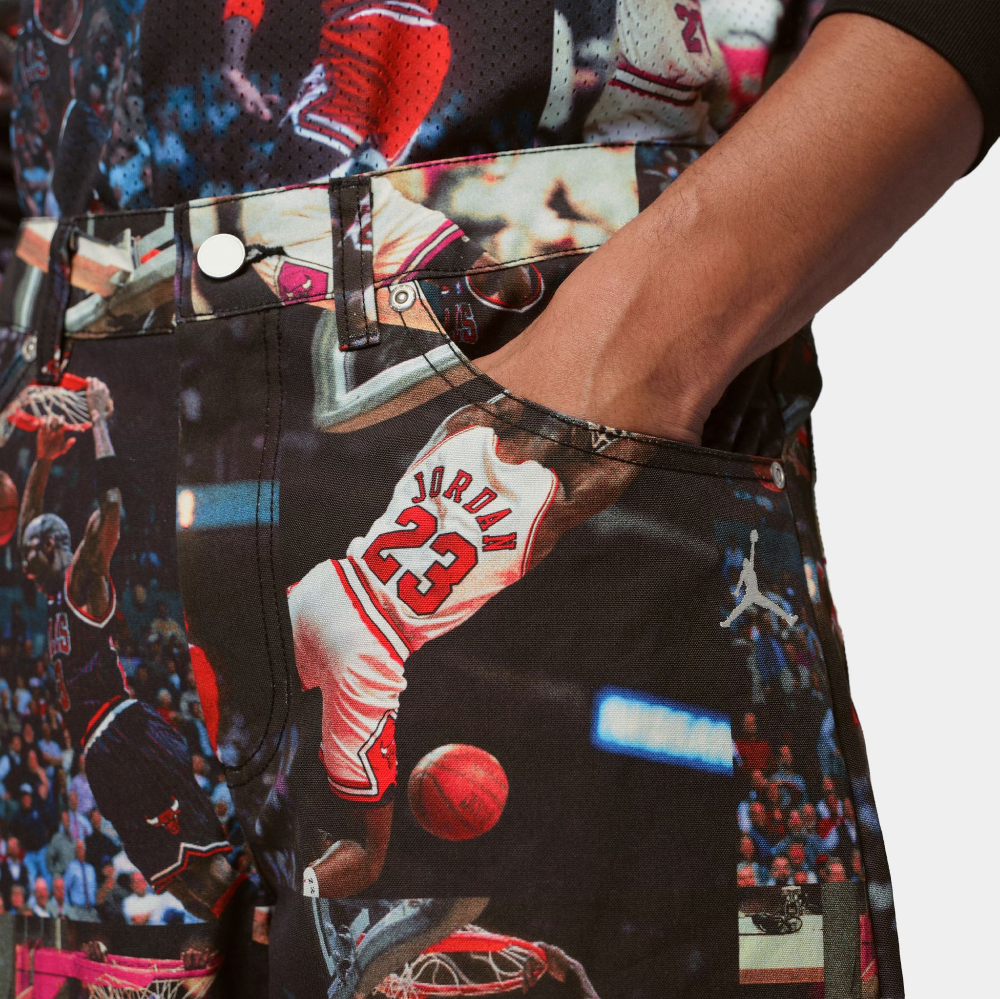 Jordan JDN Flight 23 AOP Woven Mens Pants Multi Black IQ5238-010