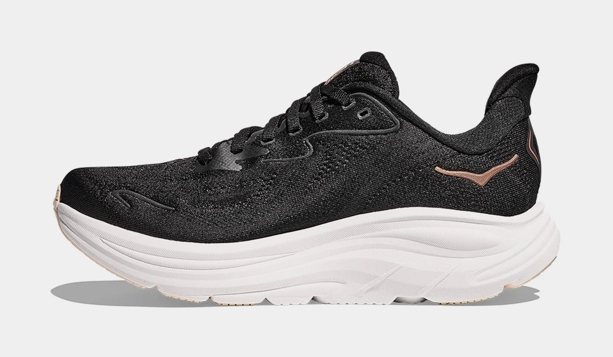 Hoka Clifton 10 Womens Running Shoes Black Rose Gold 1162031-BRGL ...