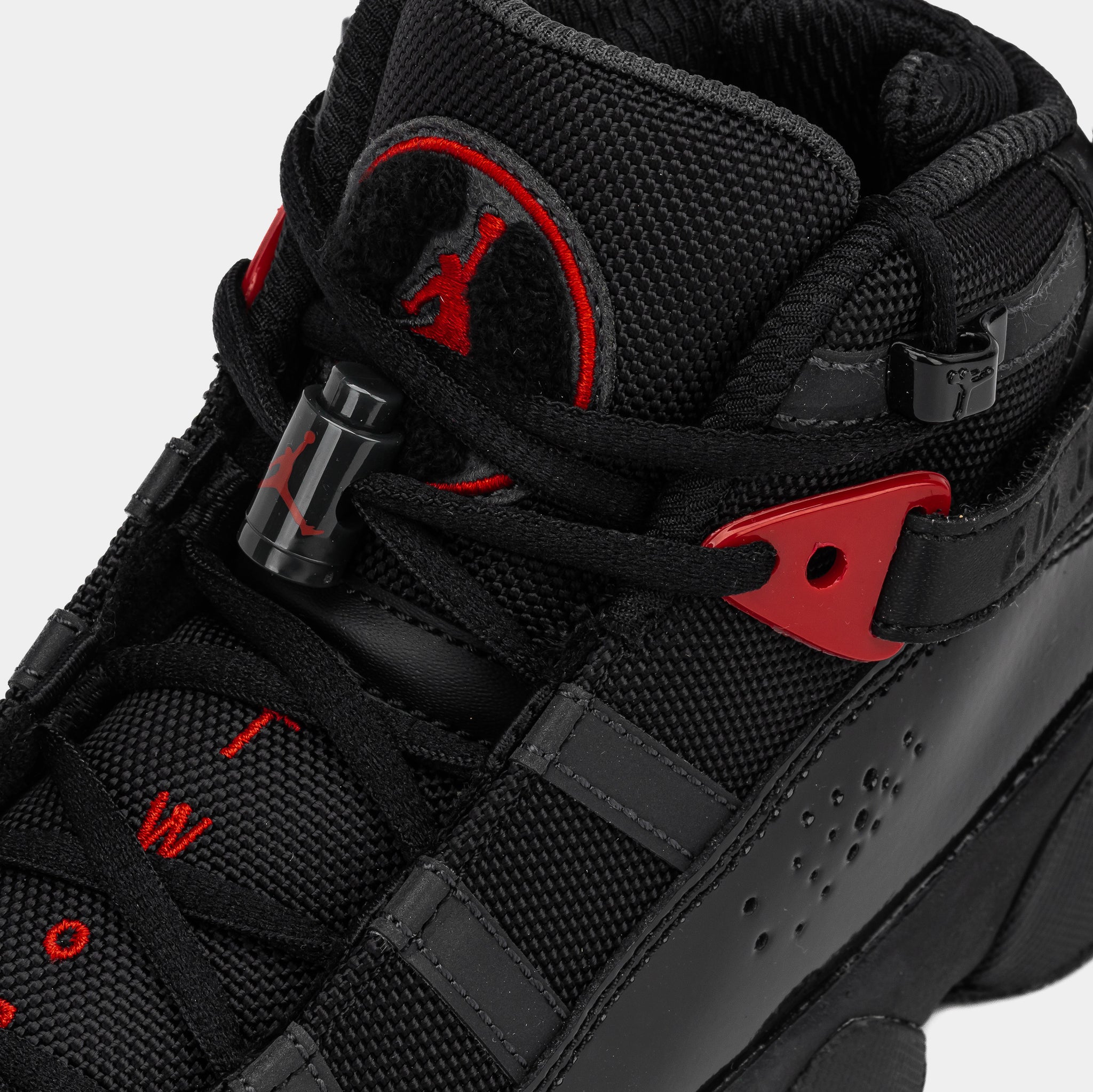 Jordan Rings Grade School Basketball Shoes Black Fire Red