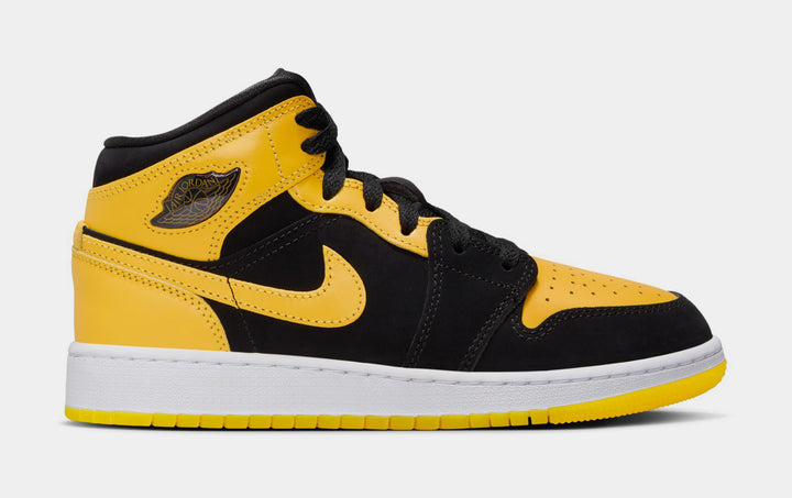 Jordan Air Jordan 1 Mid Mens Lifestyle Shoes Black Varsity Maize