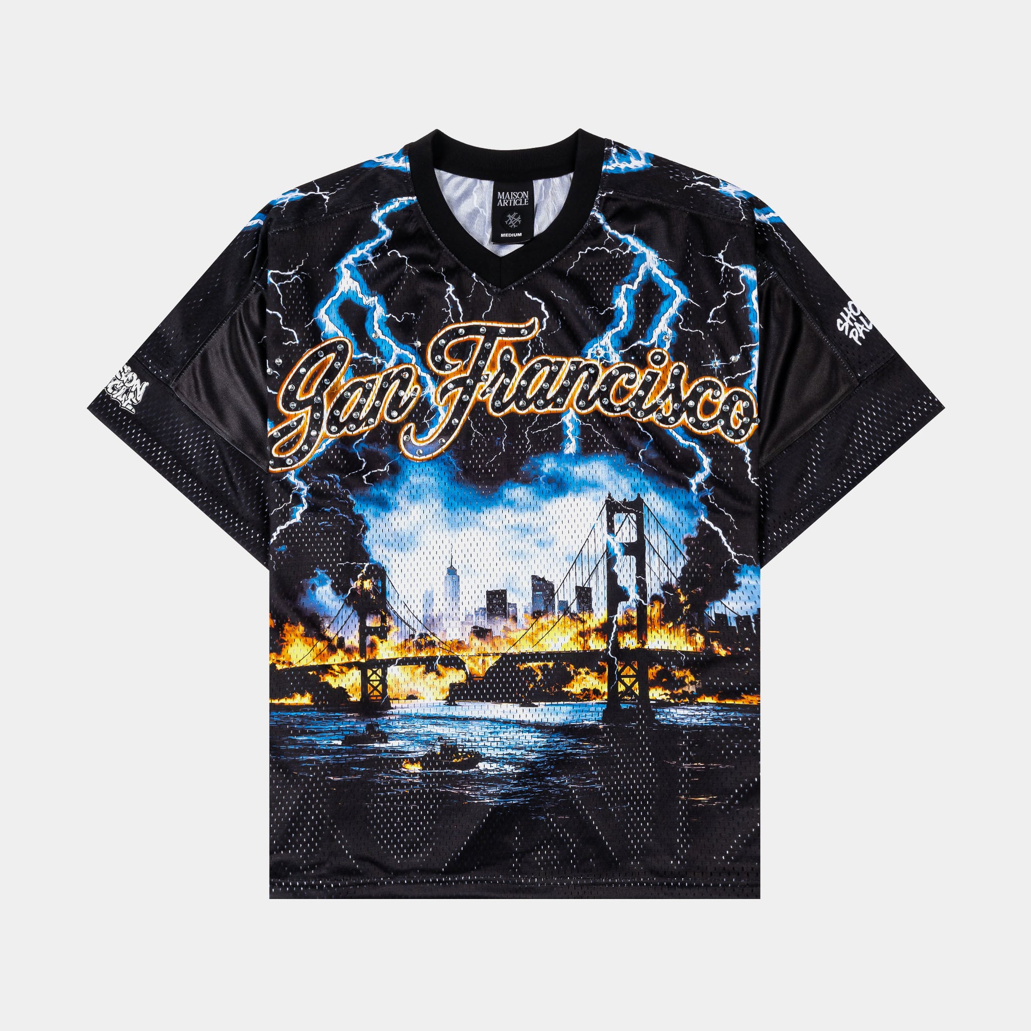 Maison Article Bay Area Exclusive Mesh Mens Jersey Black Orange