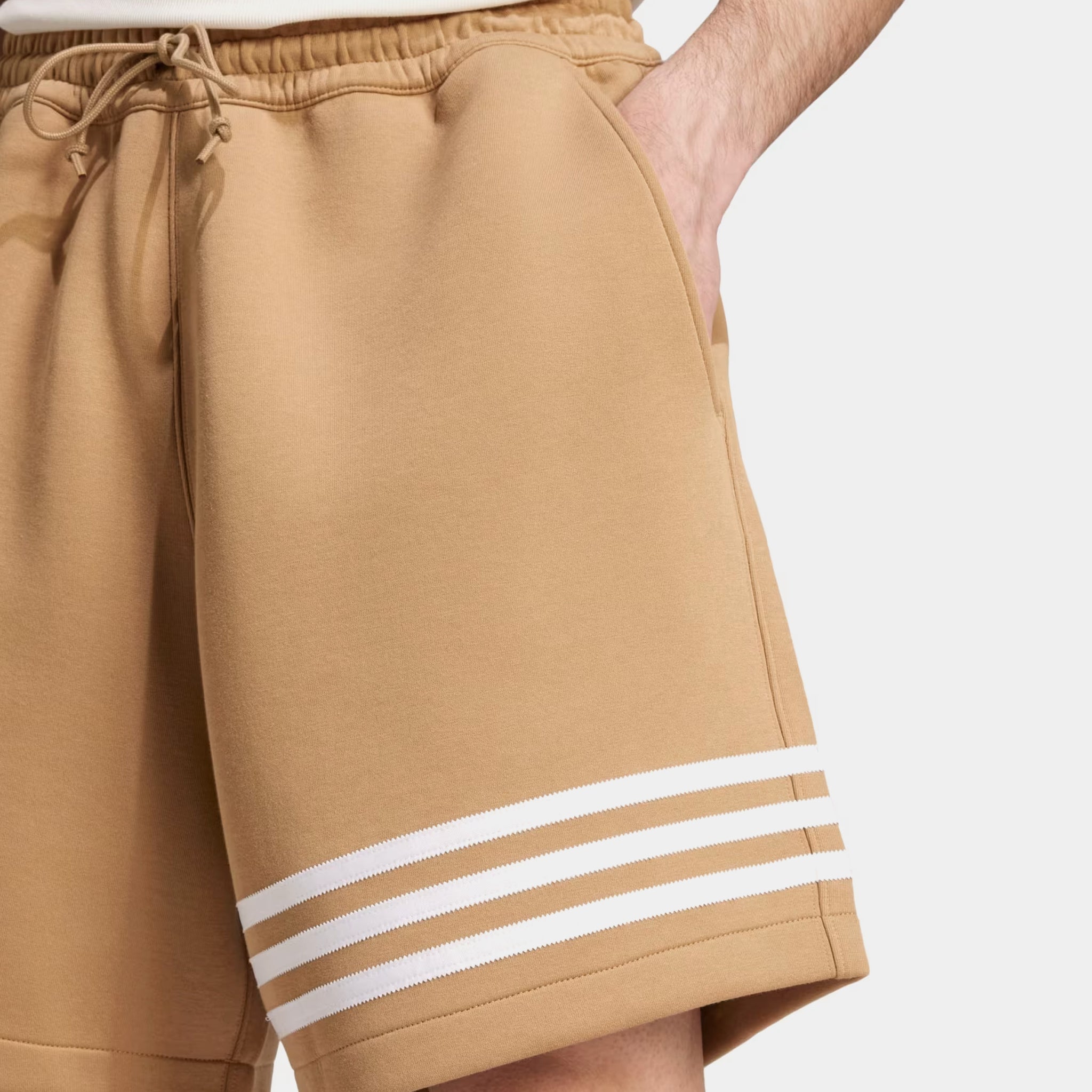 adidas Neuclassics 3 Stripes Mens Shorts Cardboard Brown JC9940