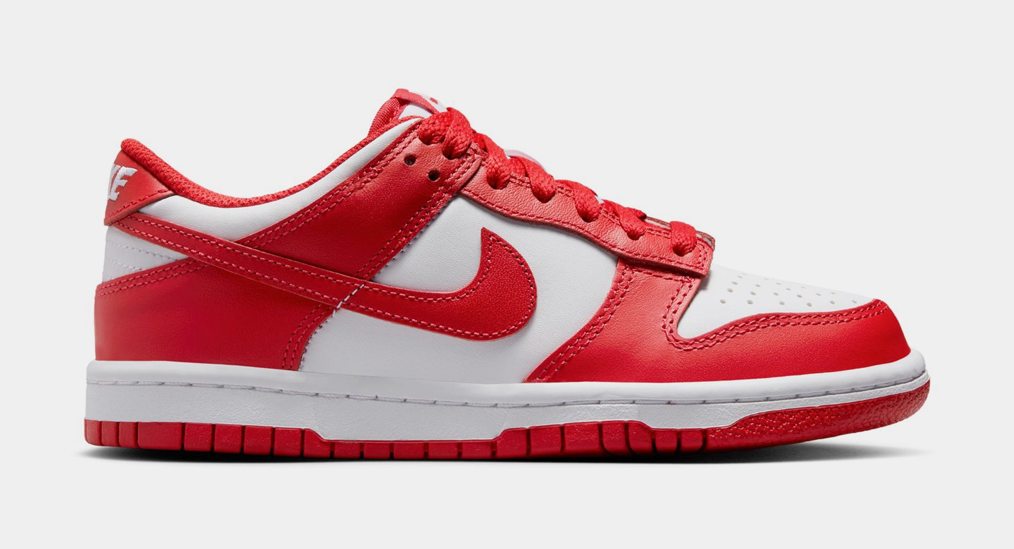 Nike Dunk Low Grade School Lifestyle Shoes White University Red