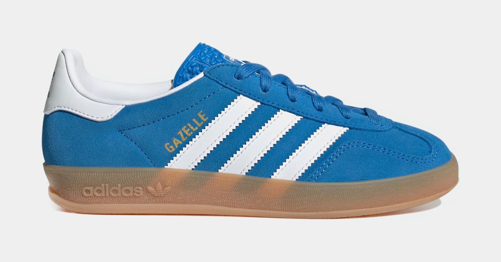 adidas Gazelle Indoor Grade School Lifestyle Shoes Blue Bird Cloud White  Gum JS3802 – Shoe Palace