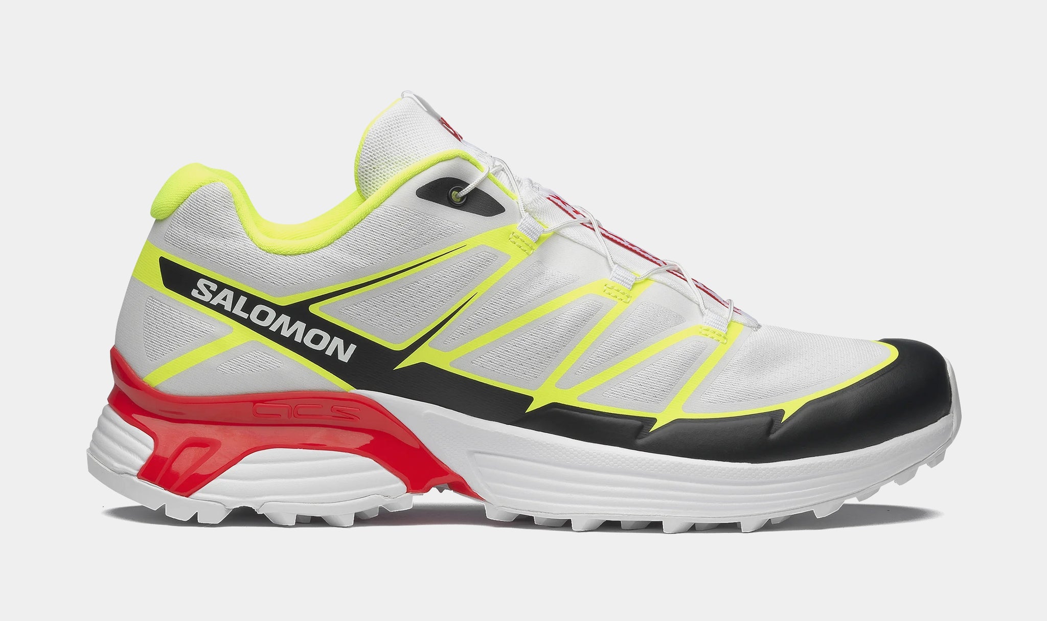 Salomon XT Pathway 2 Mens Running Shoes White Safety Yellow