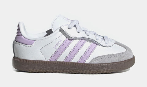 adidas Samba OG Infant Toddler Lifestyle Shoes (White/Purple)