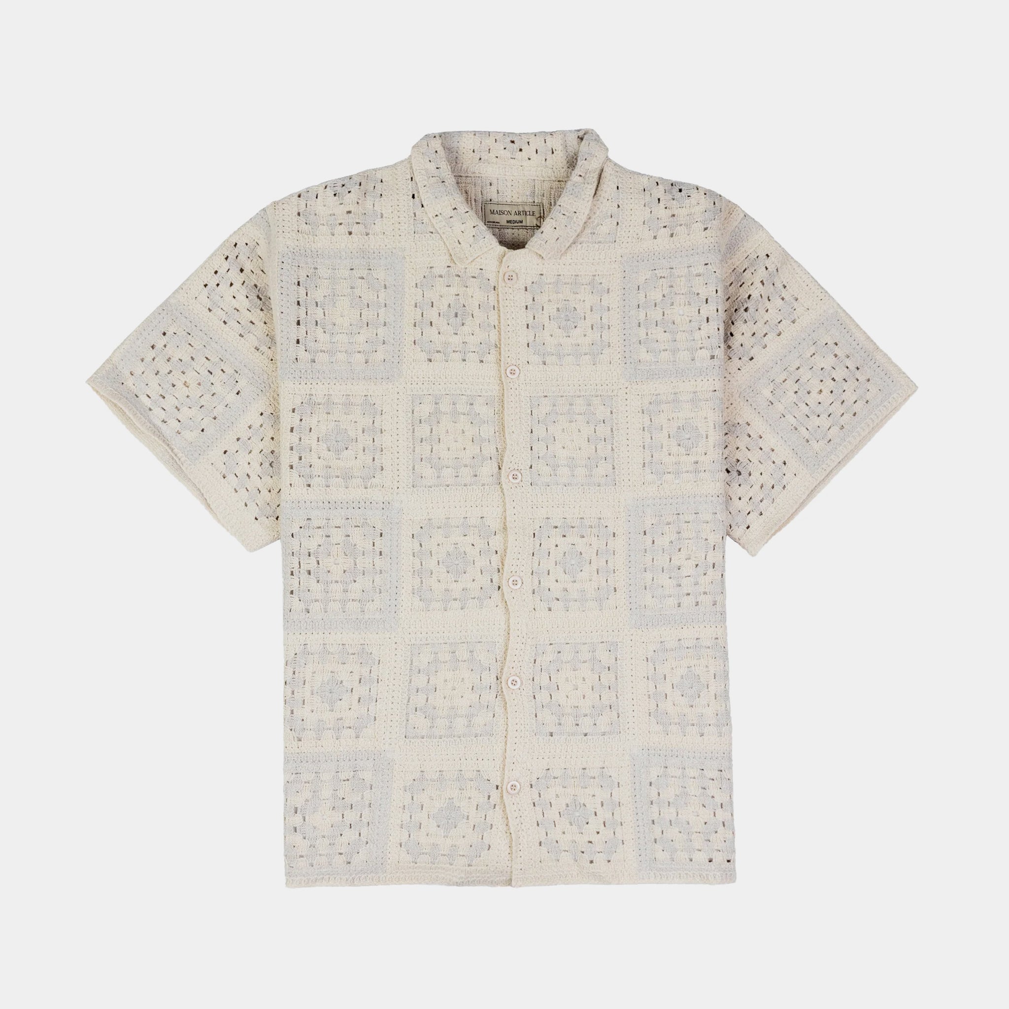 SYUMAN 24SS Crochet Short Sleeve Shirt ⁡