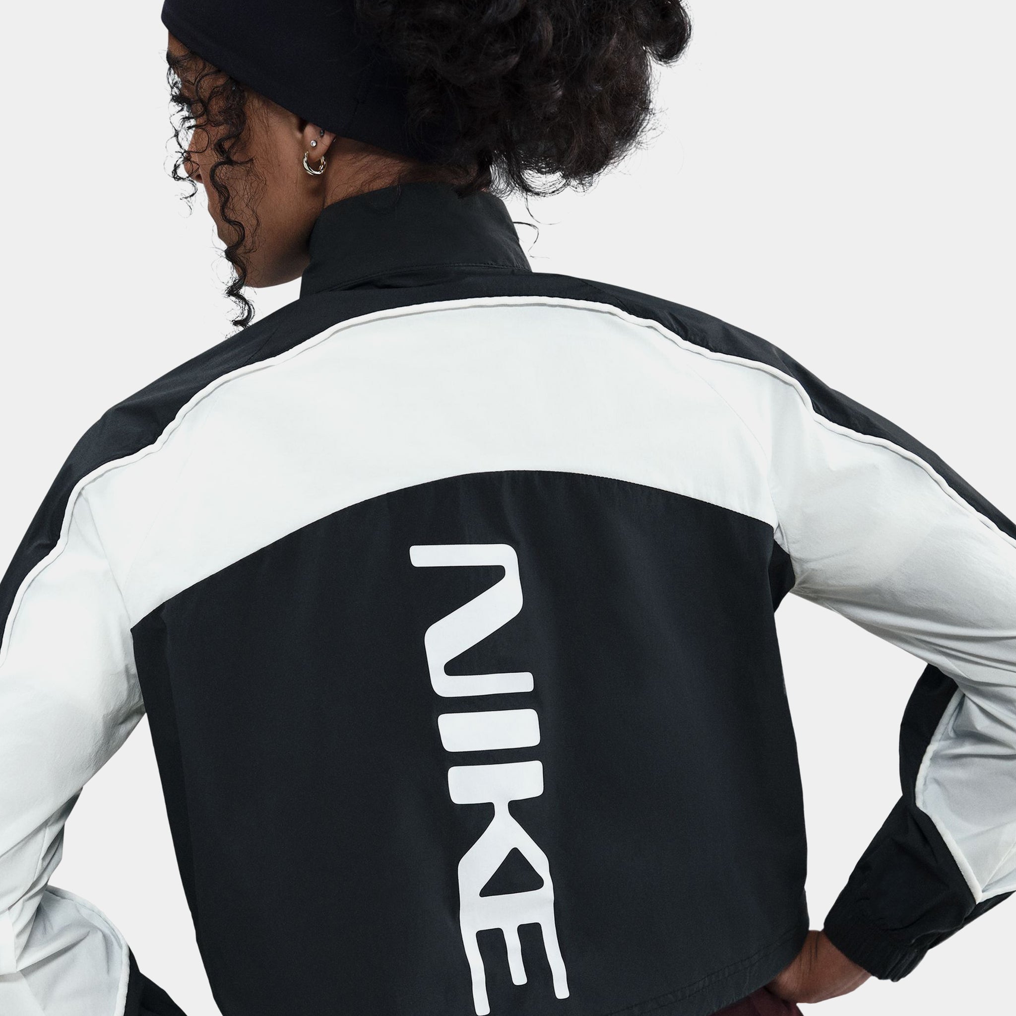Nike ブラック ホワイト ジャージジャケット Nike NSW 1 4 Zip Tracksuit Grade School Jacket Black White White