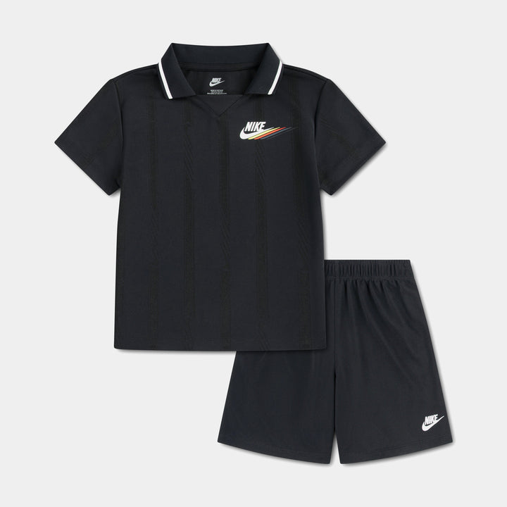 Jordan Air Jordan Sport Jersey And Mesh Short Preschool Set Black