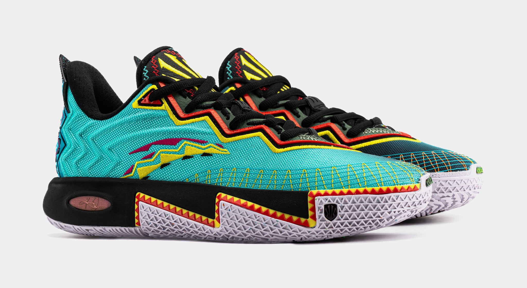 ANTA Kai Retro 90s Mens Basketball Shoes Teal Black Orange Final