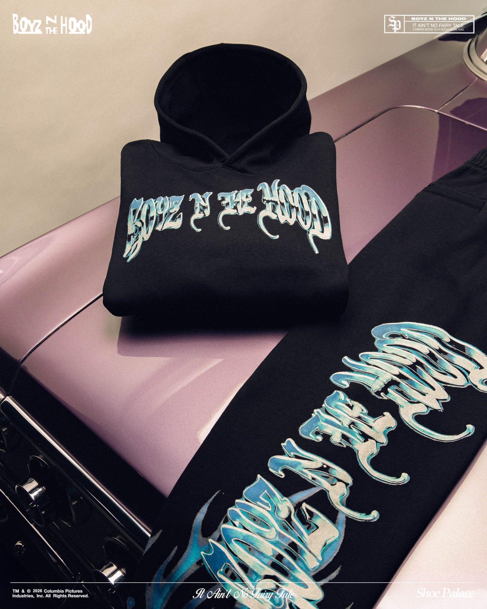 Shoe Palace SP x Boyz N The Hood Flames Pullover Mens Hoodie Black