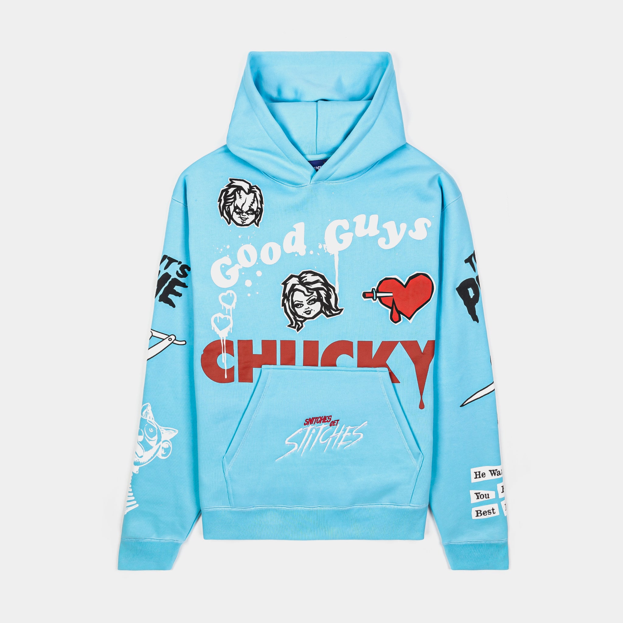 Shoe Palace SP x Chucky Wanna Play Pullover Mens Hoodie Blue Red 