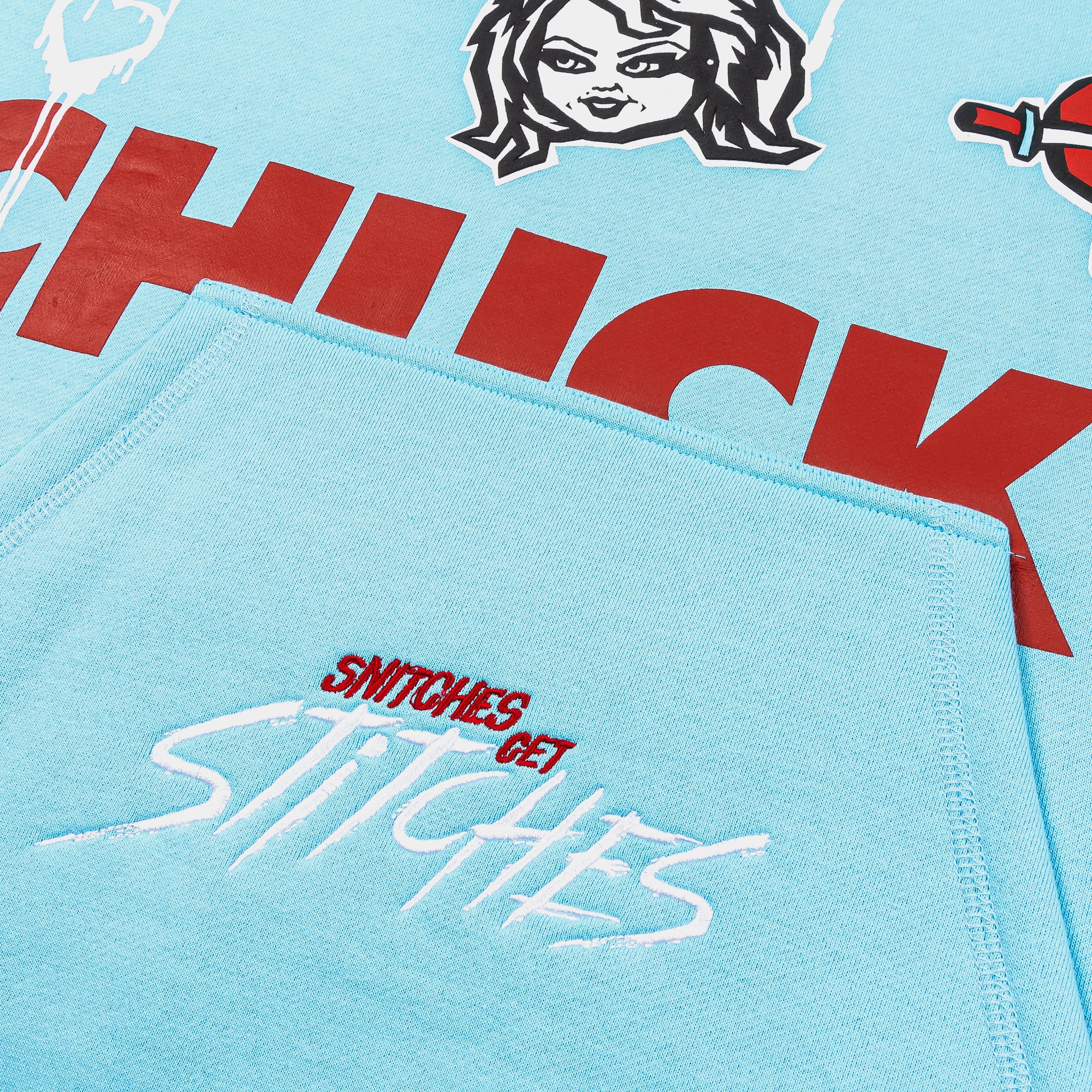 Shoe Palace SP x Chucky Wanna Play Pullover Mens Hoodie Blue Red