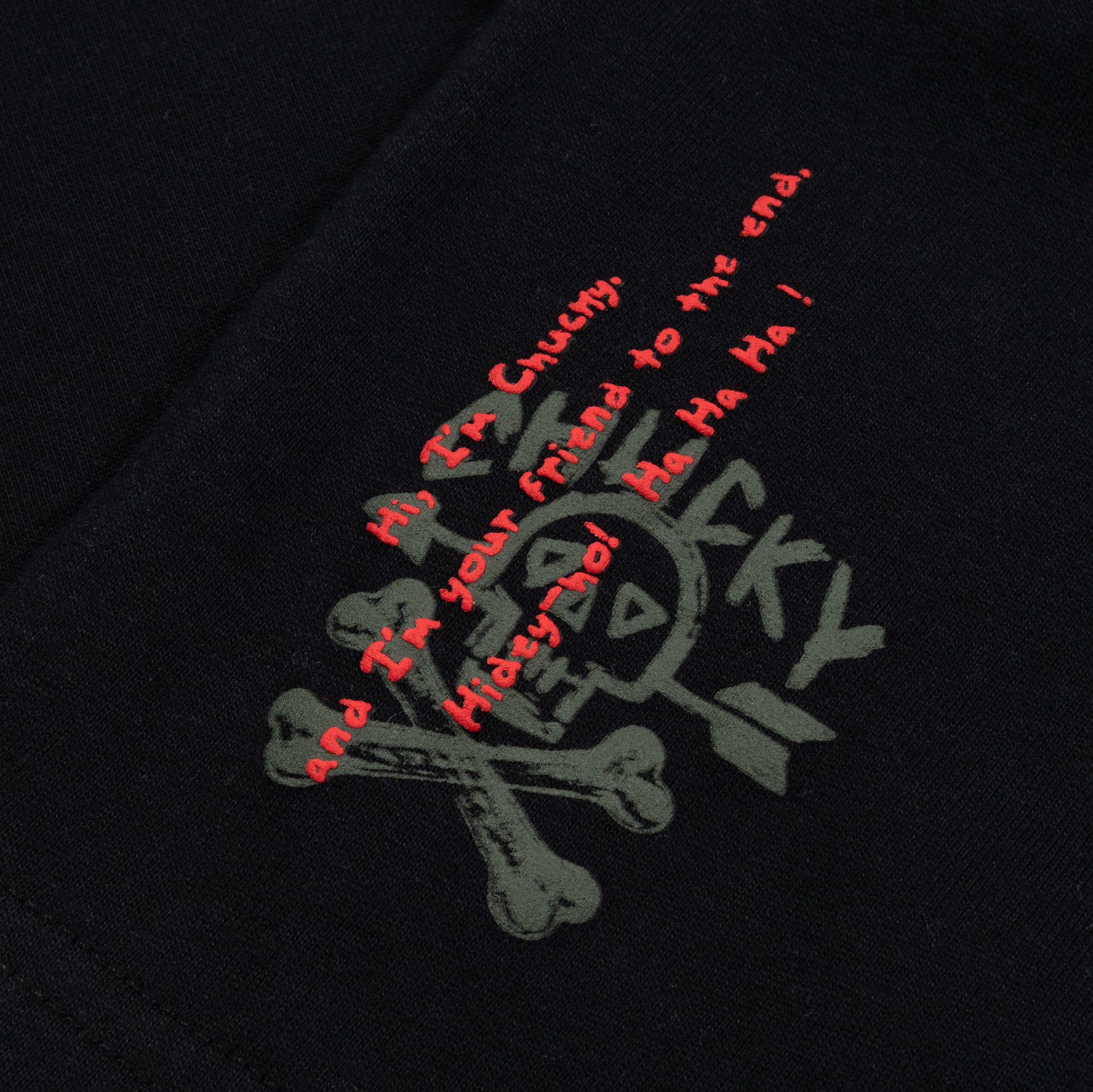 Wooshik@様 Shoe Palace SP x Chucky Hi Im Chucky Mens Short Sleeve Shirt Black