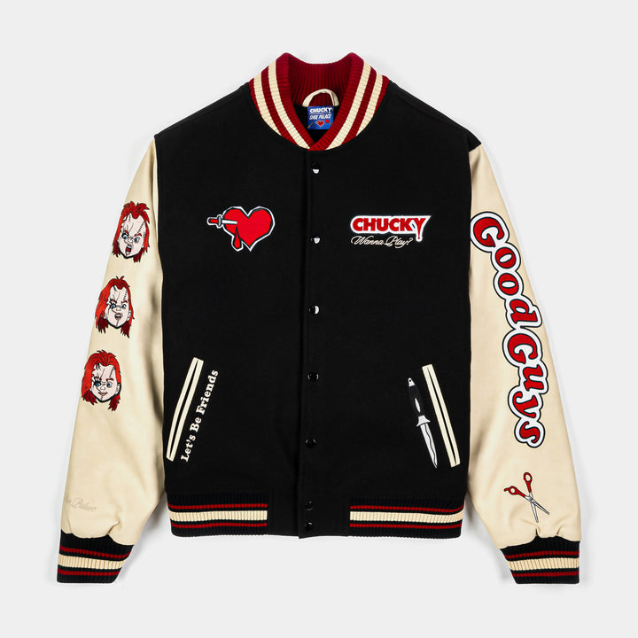 Shoe Palace SP x Monopoly No Risk Varsity Mens Jacket Black Brown