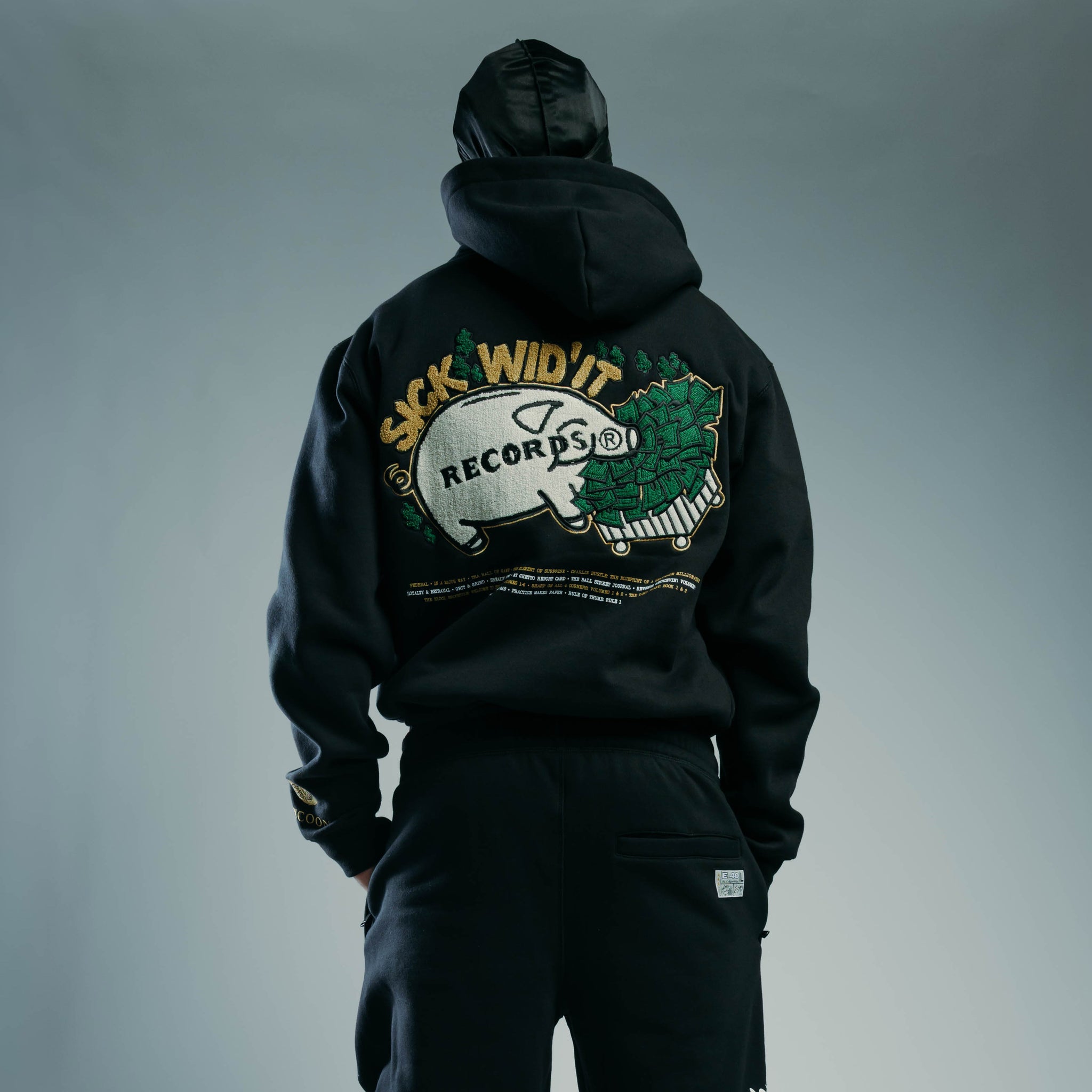 Shoe Palace SP x E-40 Major Way Zip Up Mens Hoodie Black White