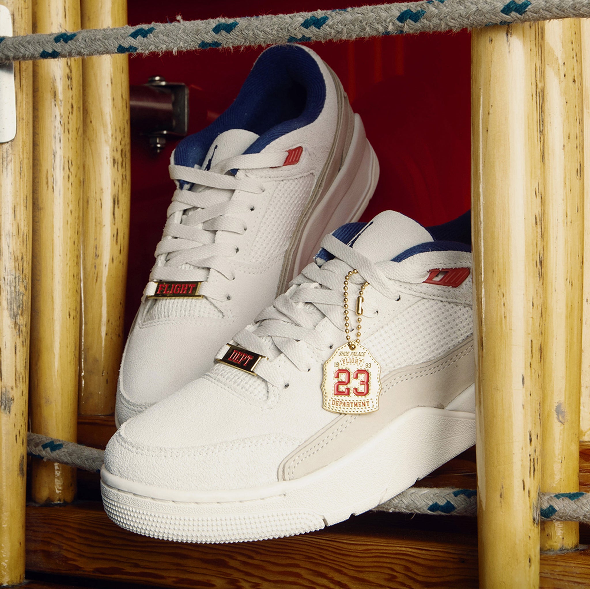 red white and blue jordan flights