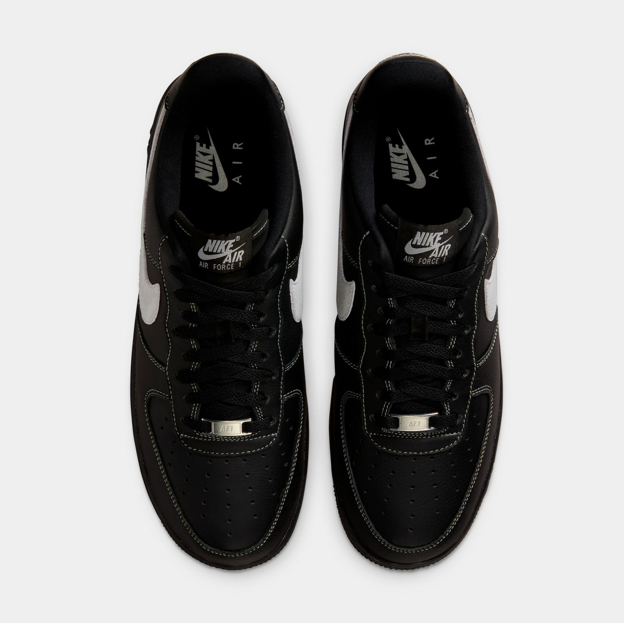 Nike Air Force 1 07 Mens Lifestyle Shoes Black Wolf Grey Black